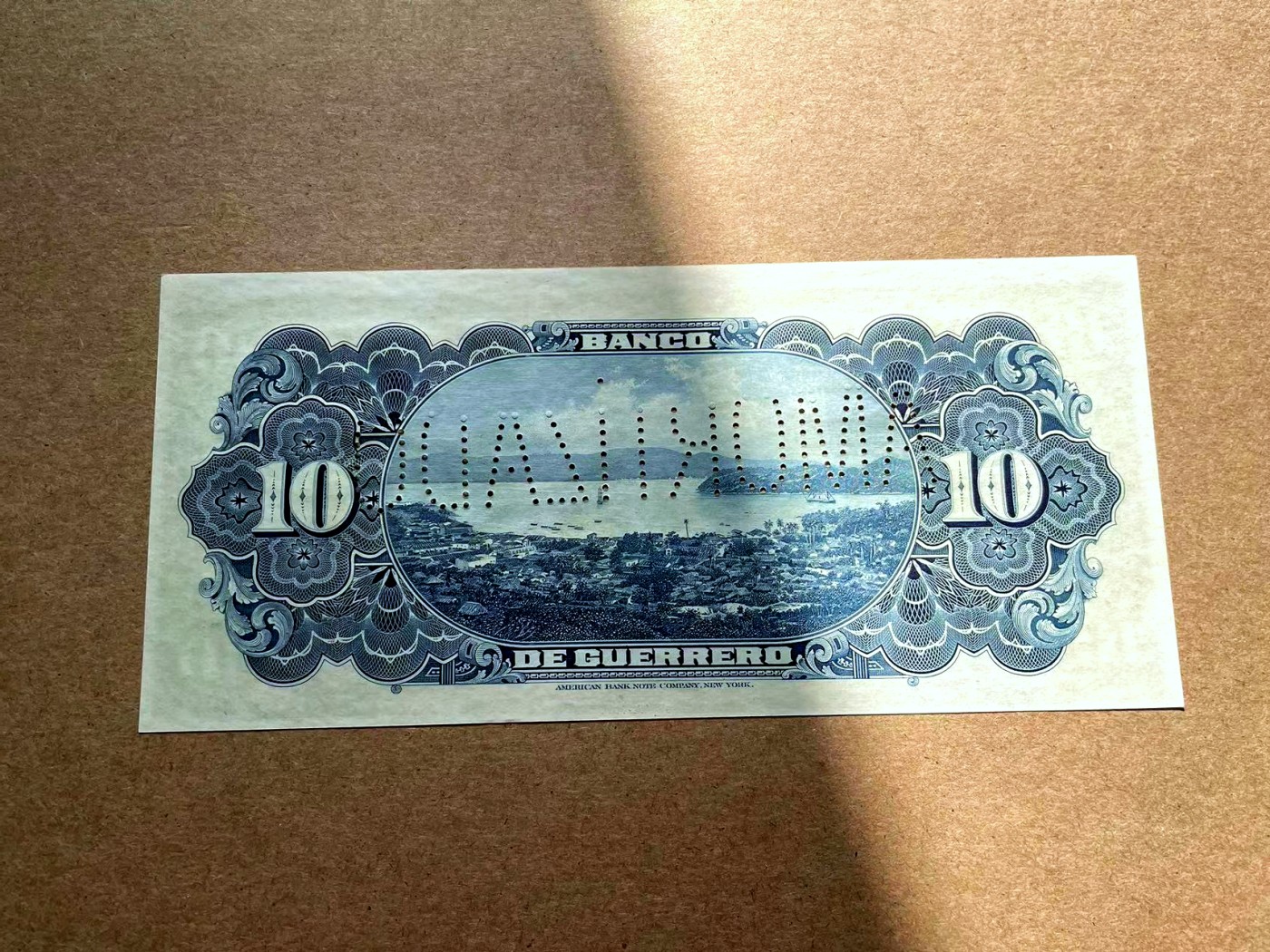 【Blue Auction】✨世界纸币精拍第402期【精】 墨西哥 1914年10比索 ABNC出品 雕刻精美 大票幅  背面风景唯美 样钞 UNC（个别角稍圆）