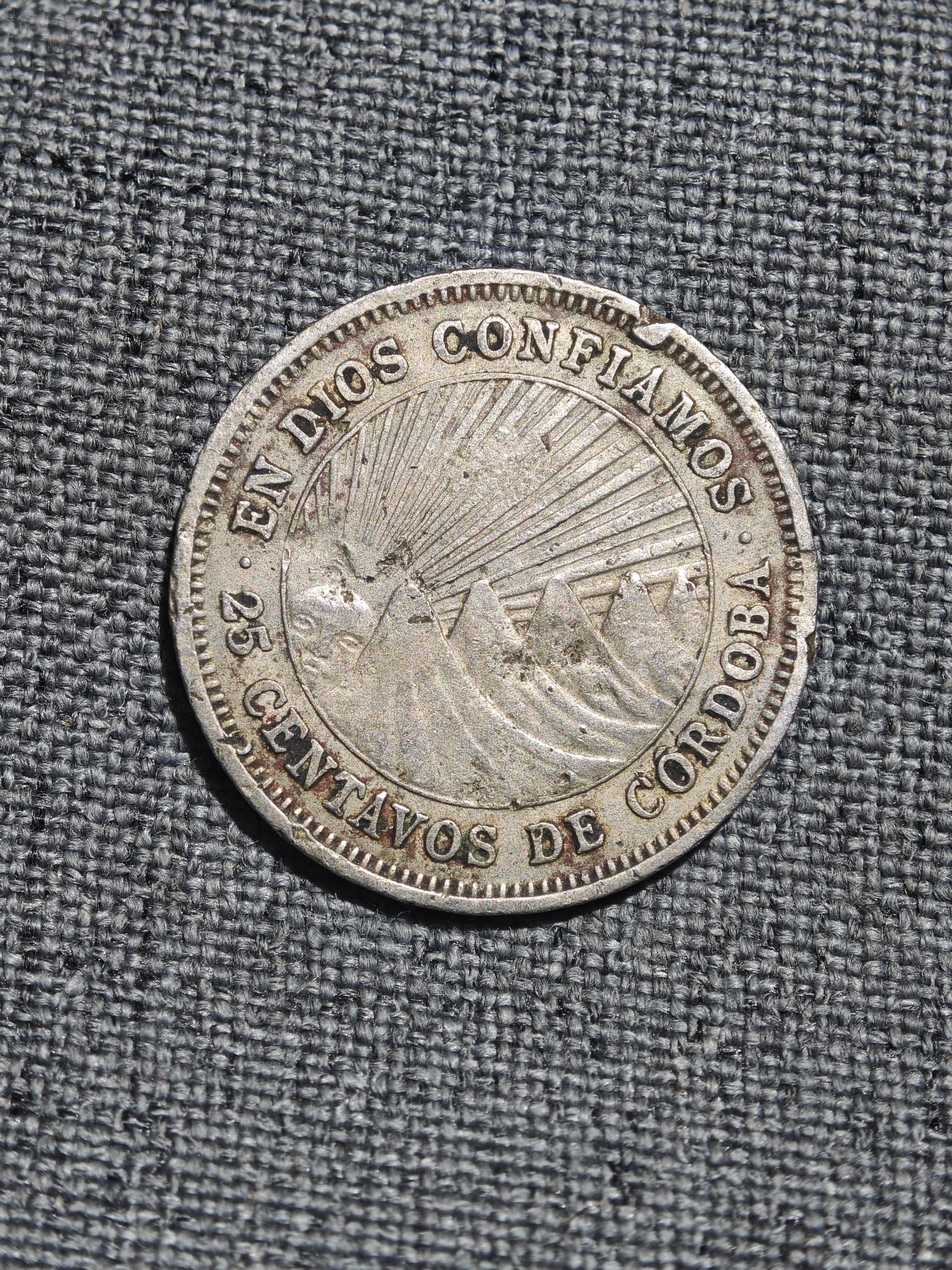 外国硬币收藏店第4期 稀少尼加拉瓜1964年弗朗西斯科25分（有伤）