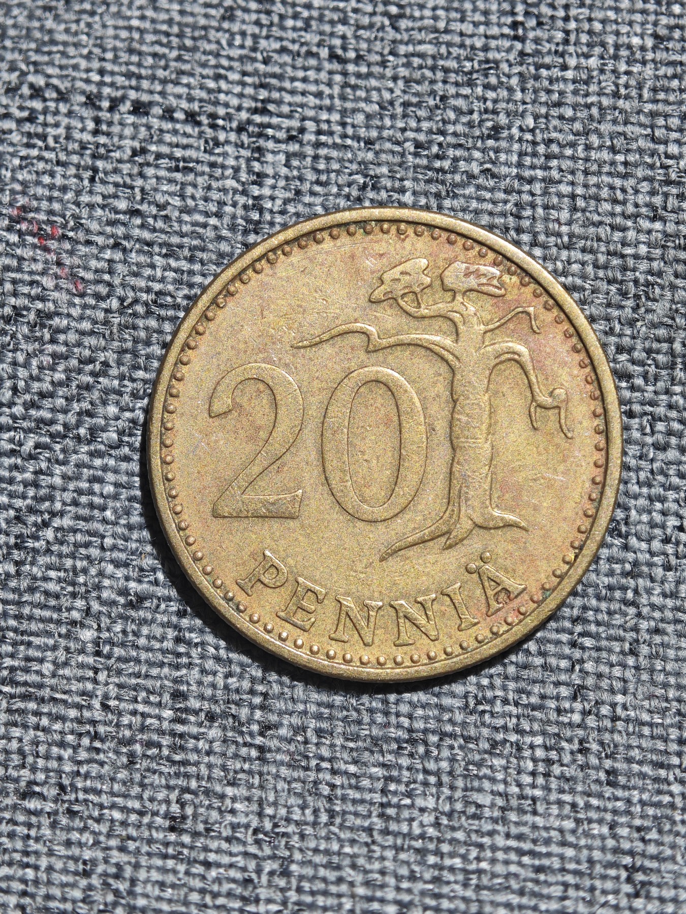 外国硬币收藏店第4期 芬兰1965年老版20芬尼铜币