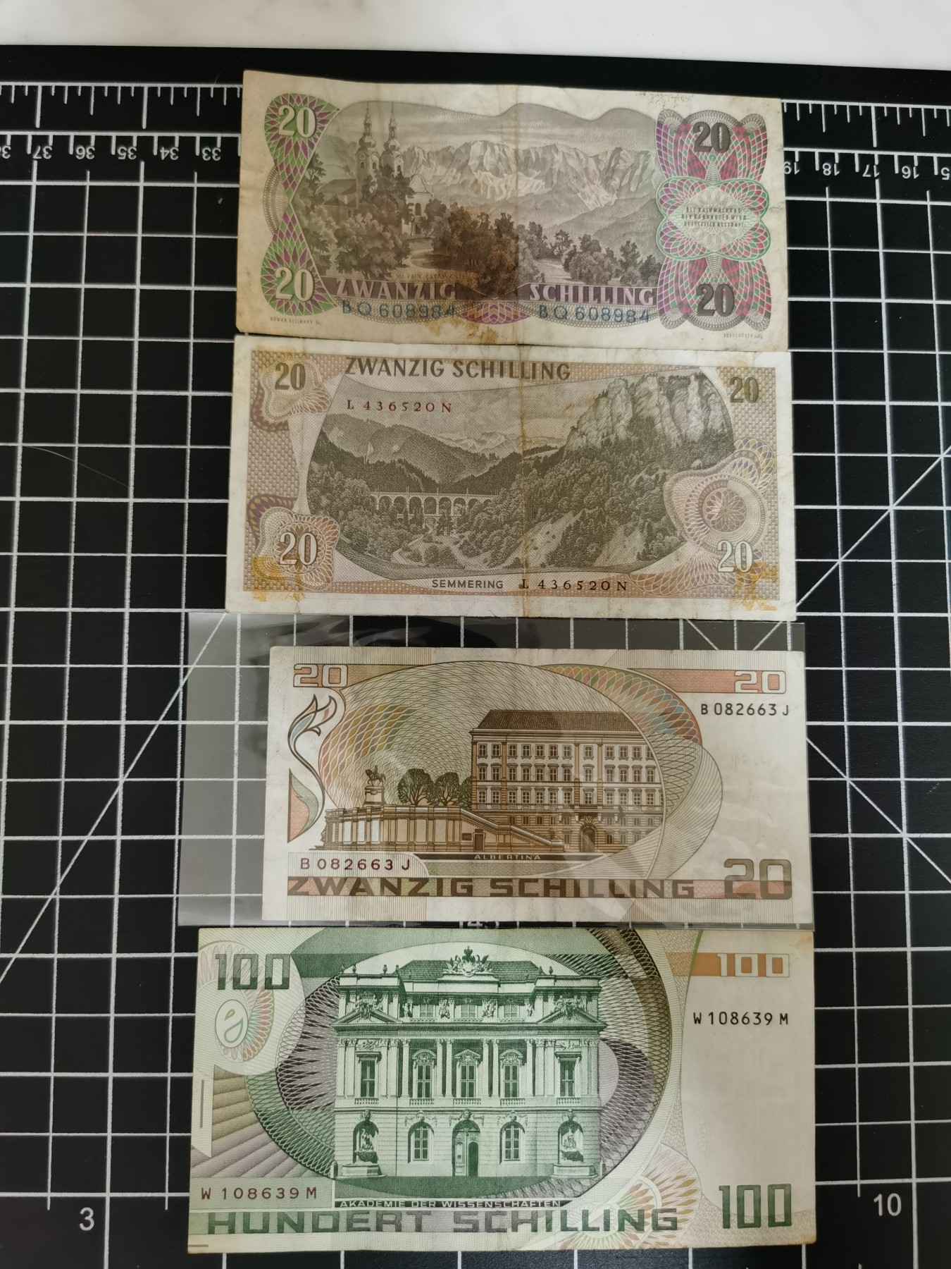 Inmortal auction 旧钞场（本期全旧品相） 奥地利4张，旧