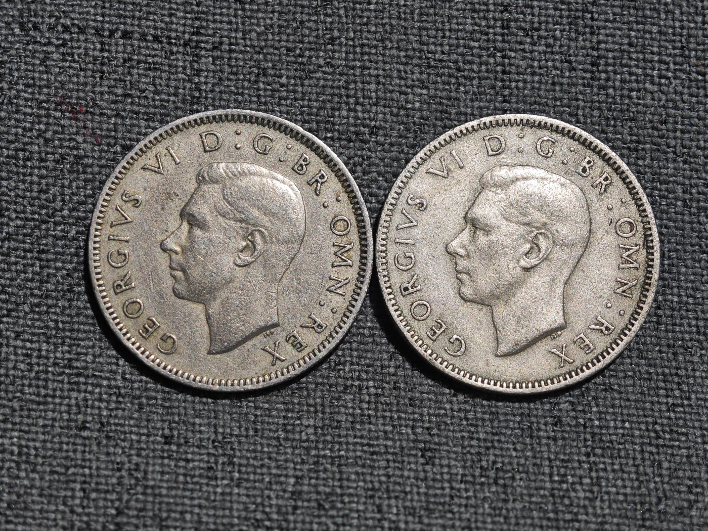 外国硬币收藏店第4期 英国早期乔治六世1948、1951年苏格兰坐狮1先令2枚