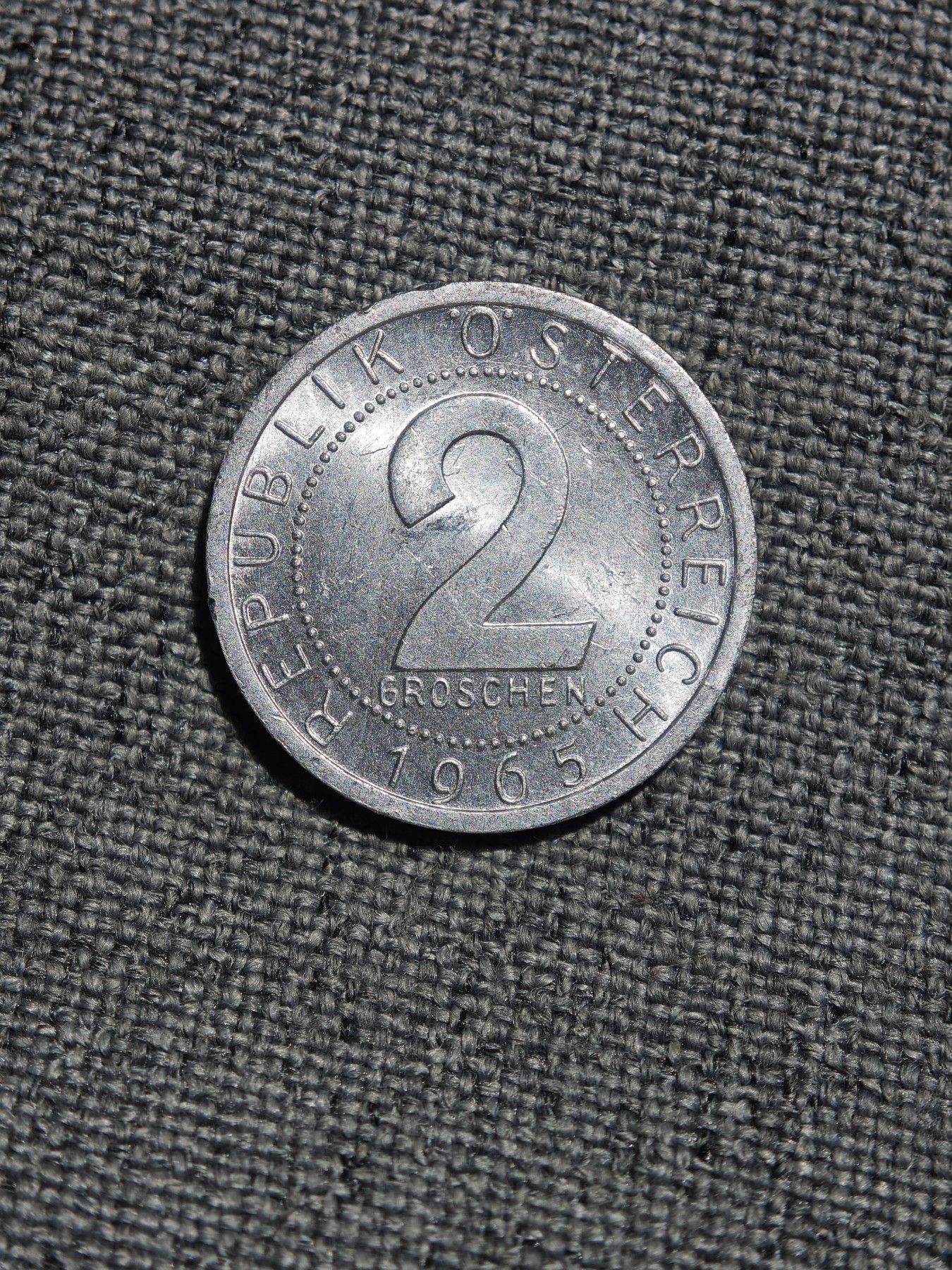 外国硬币收藏店第4期 稀少未使用奥地利1965年社会主义时期2格罗申铝币