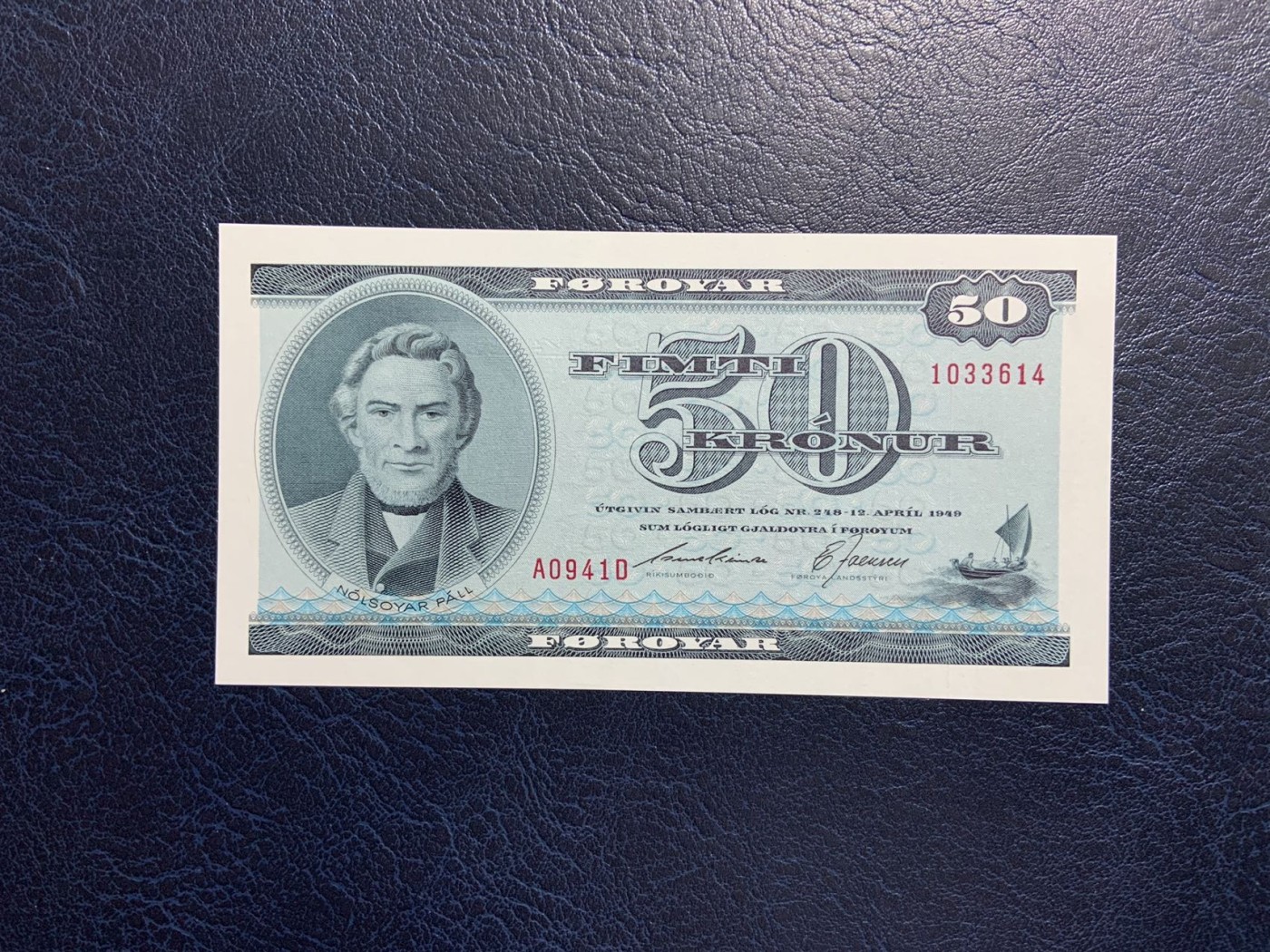 收藏联盟Quantum Auction 第309期拍卖  法罗群岛1994年50克朗 品相全新UNC A0冠首发