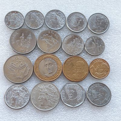 全场一元起拍 世界钱币散币、银币专场 第45期 巴西硬币17枚 不同版无重复