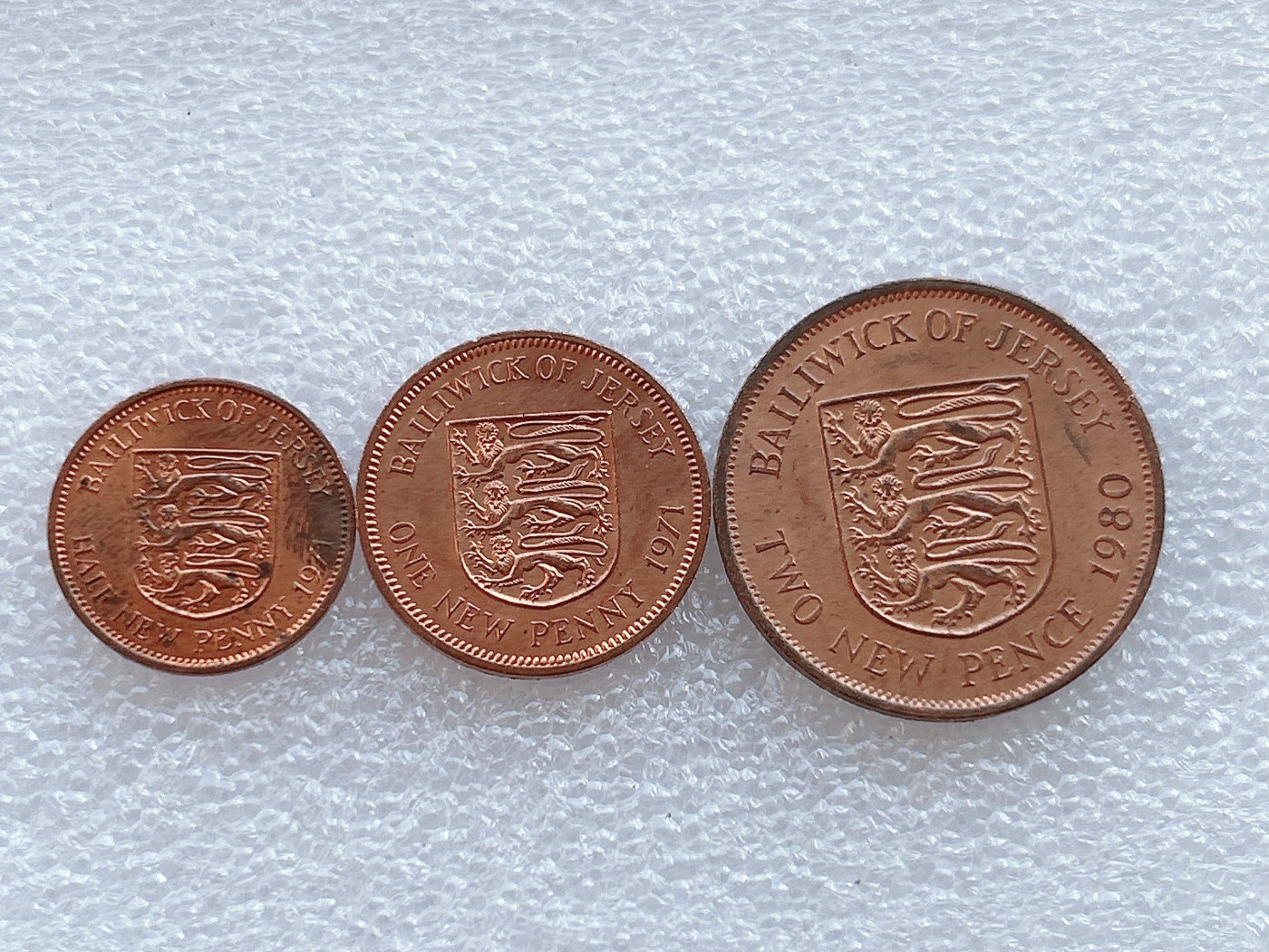 全场一元起拍 世界钱币散币、银币专场 第45期 英属泽西岛铜币3枚 伊丽莎白二世时期