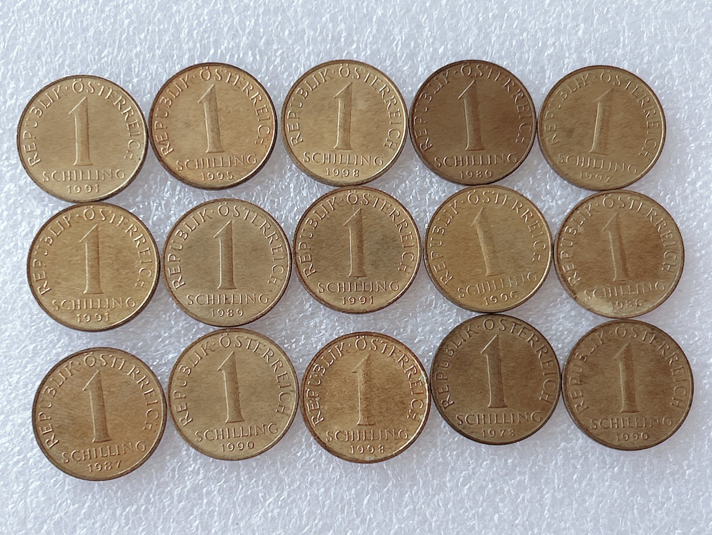 全场一元起拍 世界钱币散币、银币专场 第45期 奥地利1先令铜币 15枚