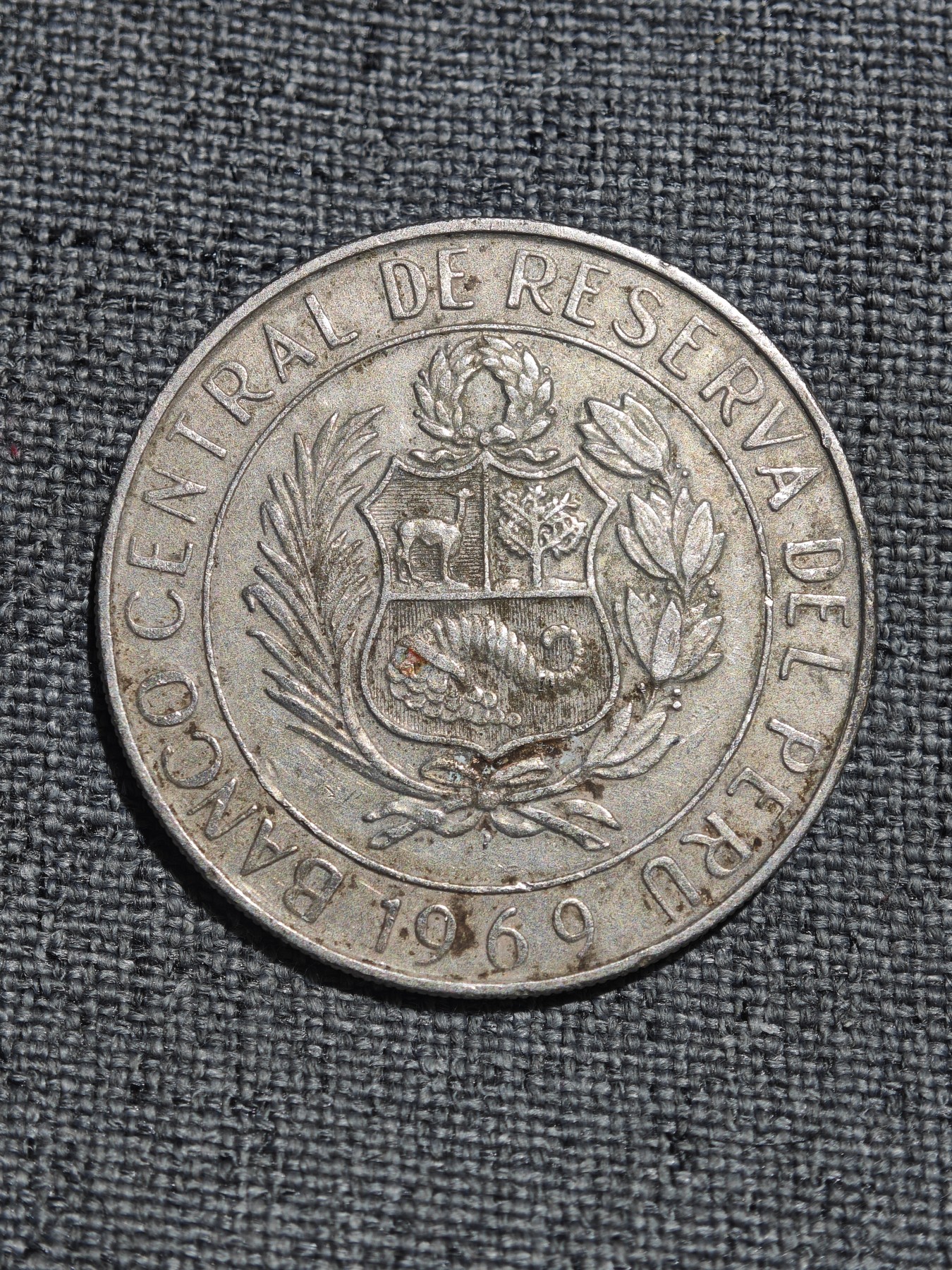 外国硬币收藏店第4期 秘鲁1969年双鱼10索尔大型镍币