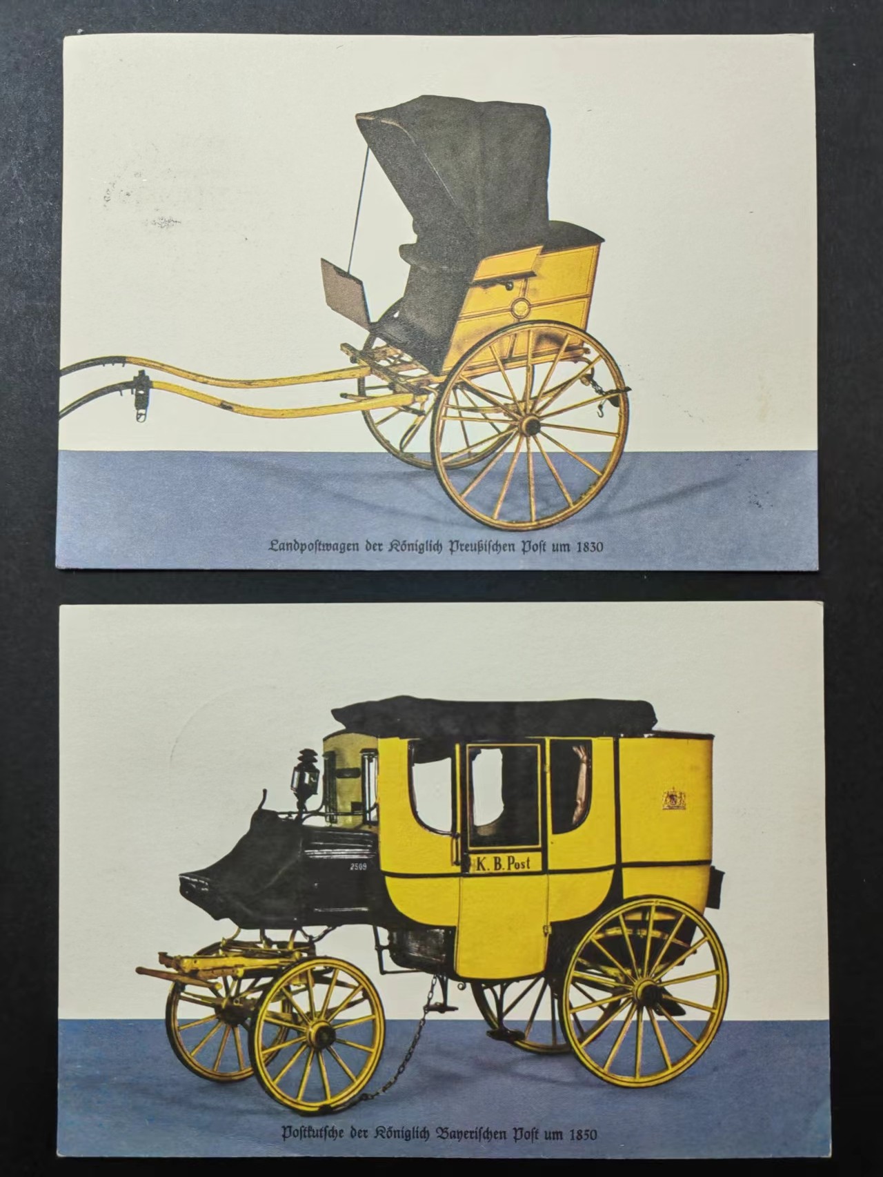 多国邮品🔥💥🔥💥🔥💥（拍卖）专场 第③⑥场 德国早期邮车 邮戳片2件