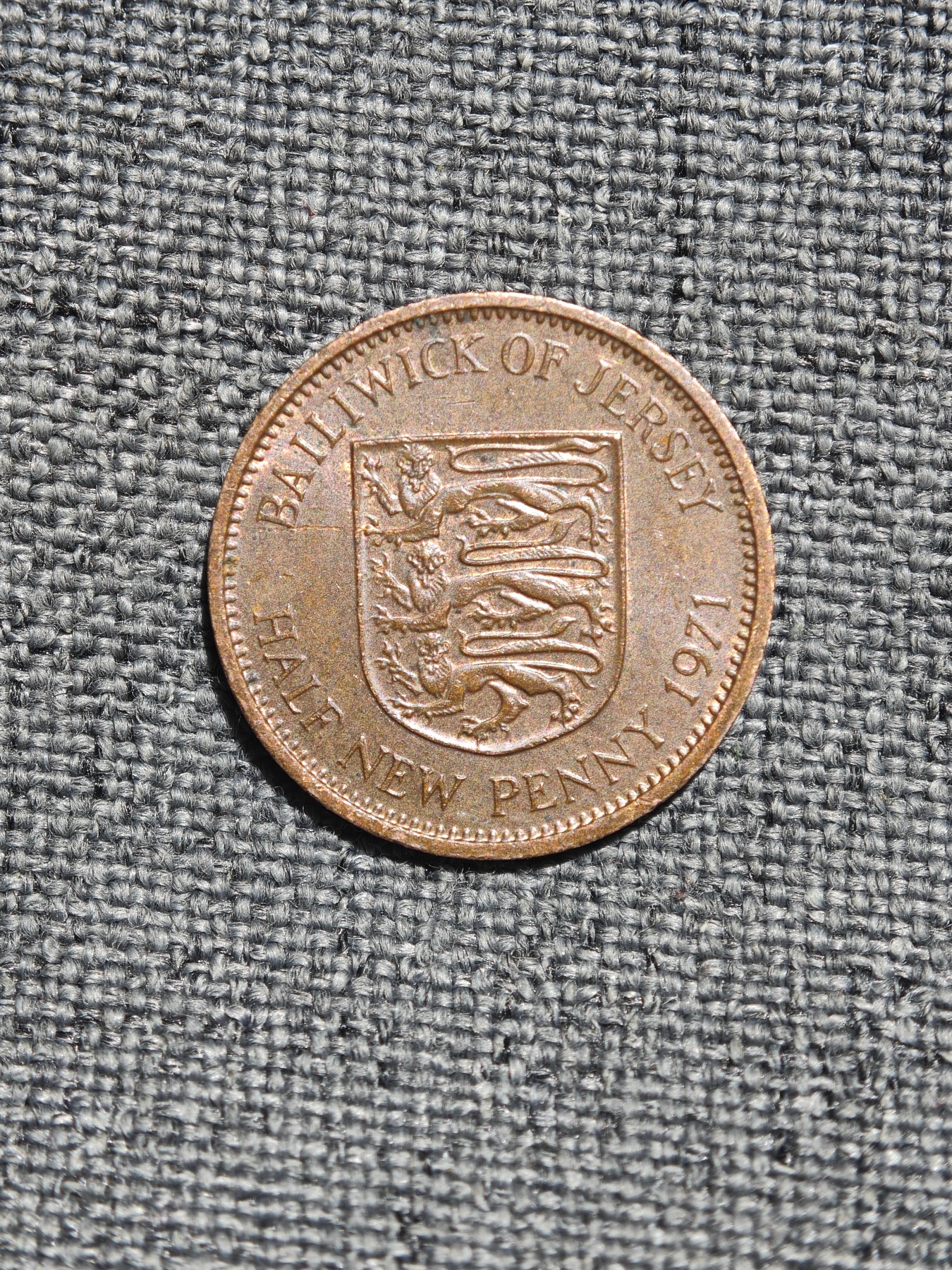 外国硬币收藏店第4期 少见英属泽西岛1971年女王半便士铜币