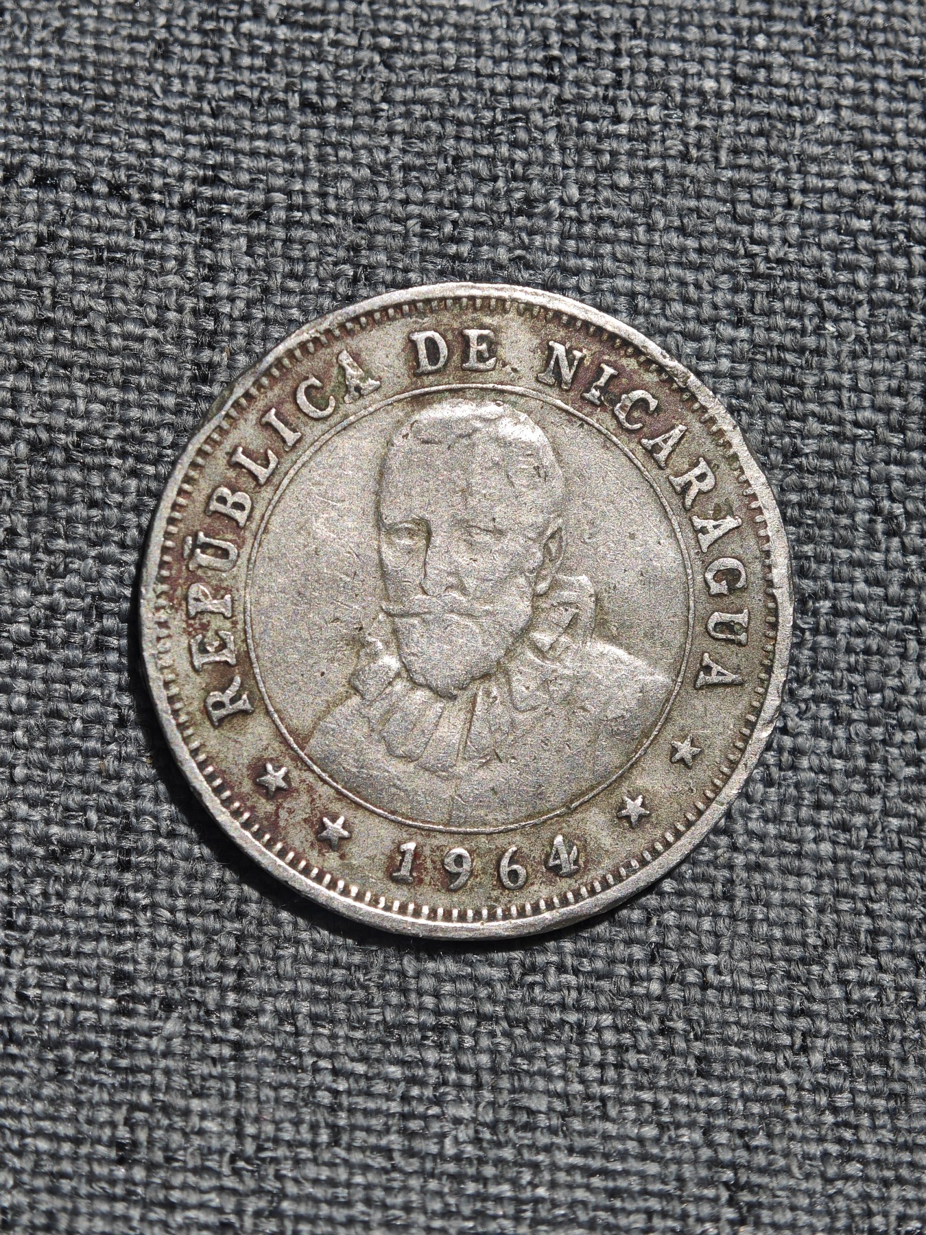 外国硬币收藏店第4期 稀少尼加拉瓜1964年弗朗西斯科25分（有伤）