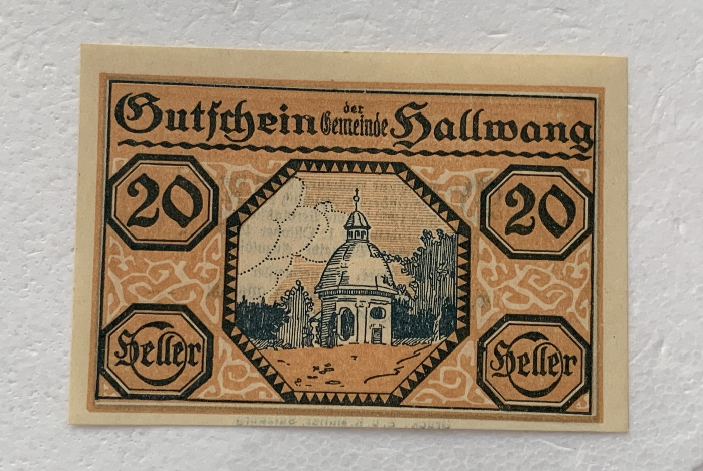 瓶子🏺散币纸币第3期   奥地利德紧时期1920年20赫勒纸币