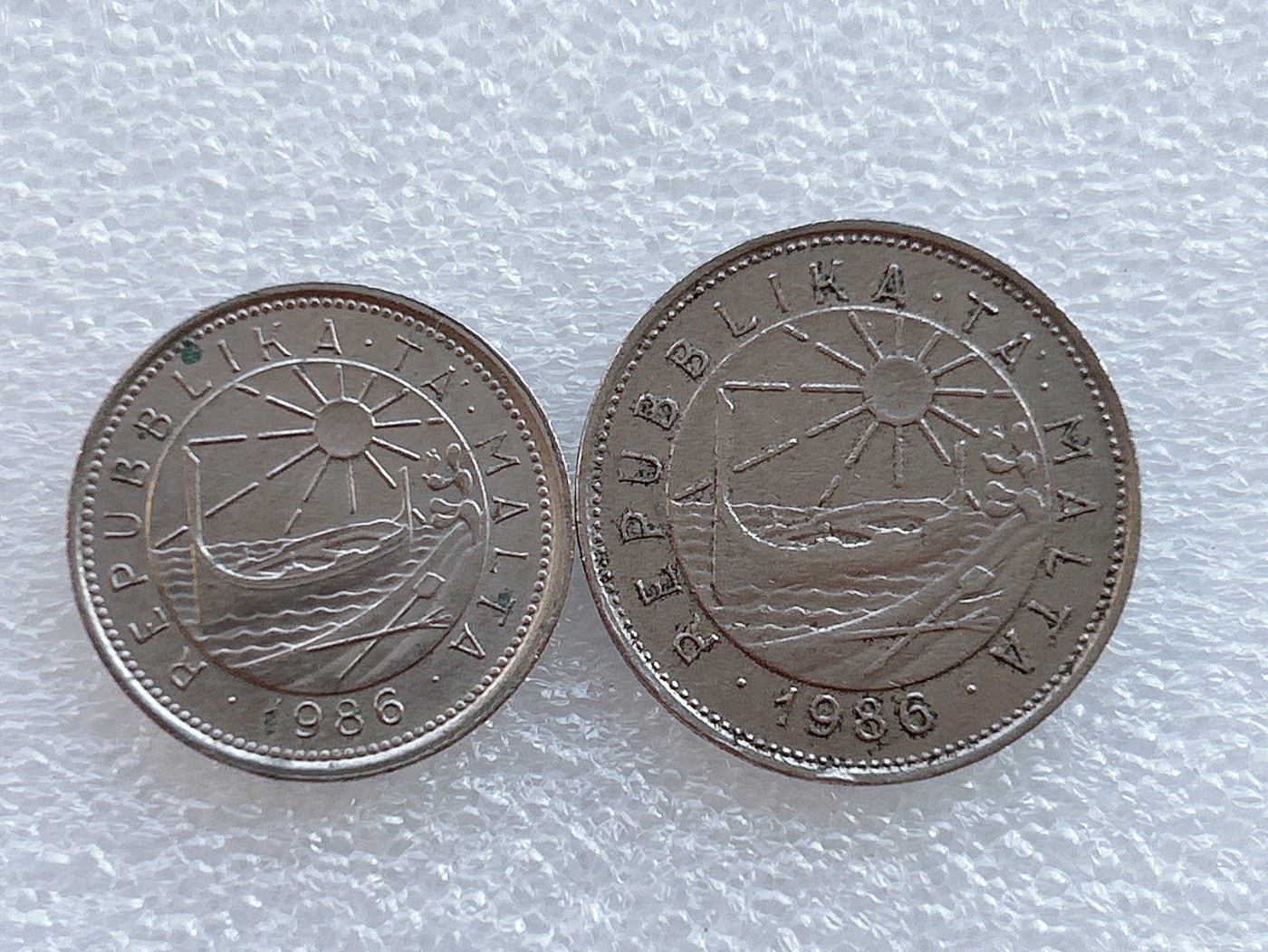 全场一元起拍 世界钱币散币、银币专场 第45期 马耳他1986年动植物图案硬币2枚