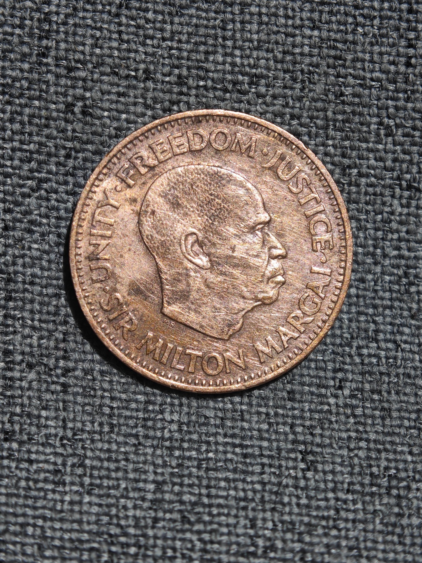 外国硬币收藏店第4期 塞拉利昂1964年双鱼二分之一铜币