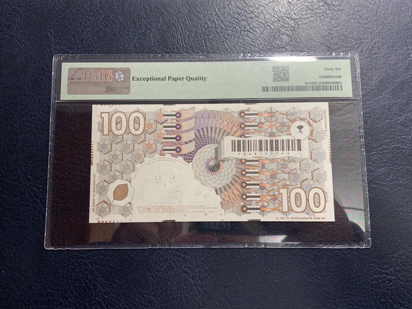 收藏联盟Quantum Auction 第309期拍卖  荷兰1993年100盾 PMG66 小齿轮