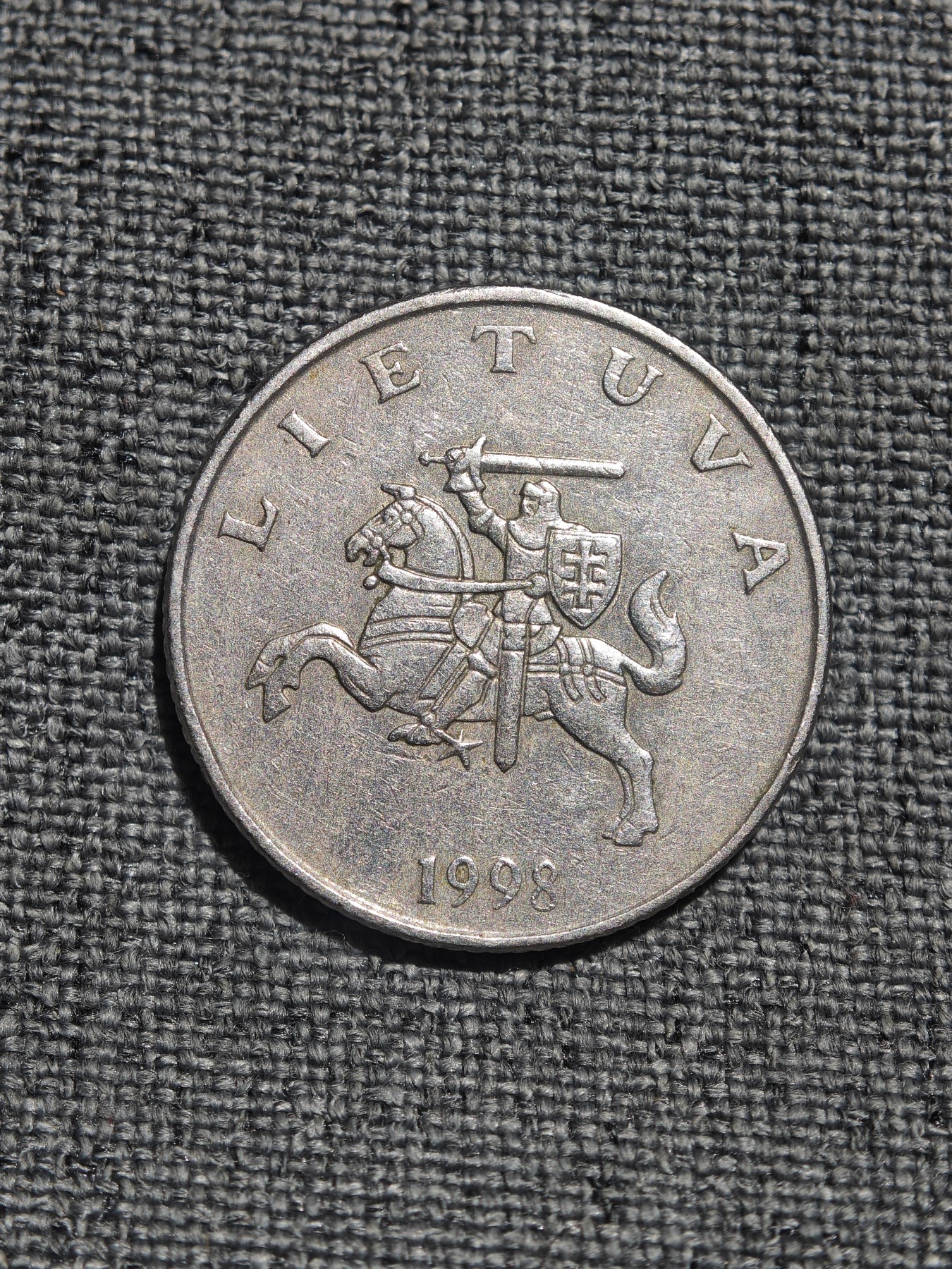 外国硬币收藏店第4期 立陶宛1998年骑士1利特斯