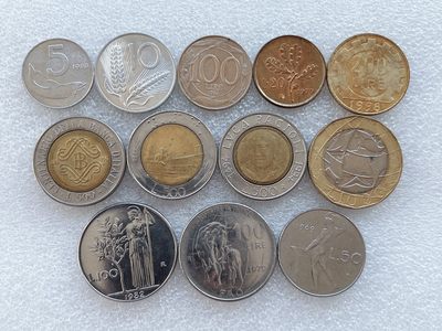 全场一元起拍 世界钱币散币、银币专场 第45期 意大利硬币12枚 无重复