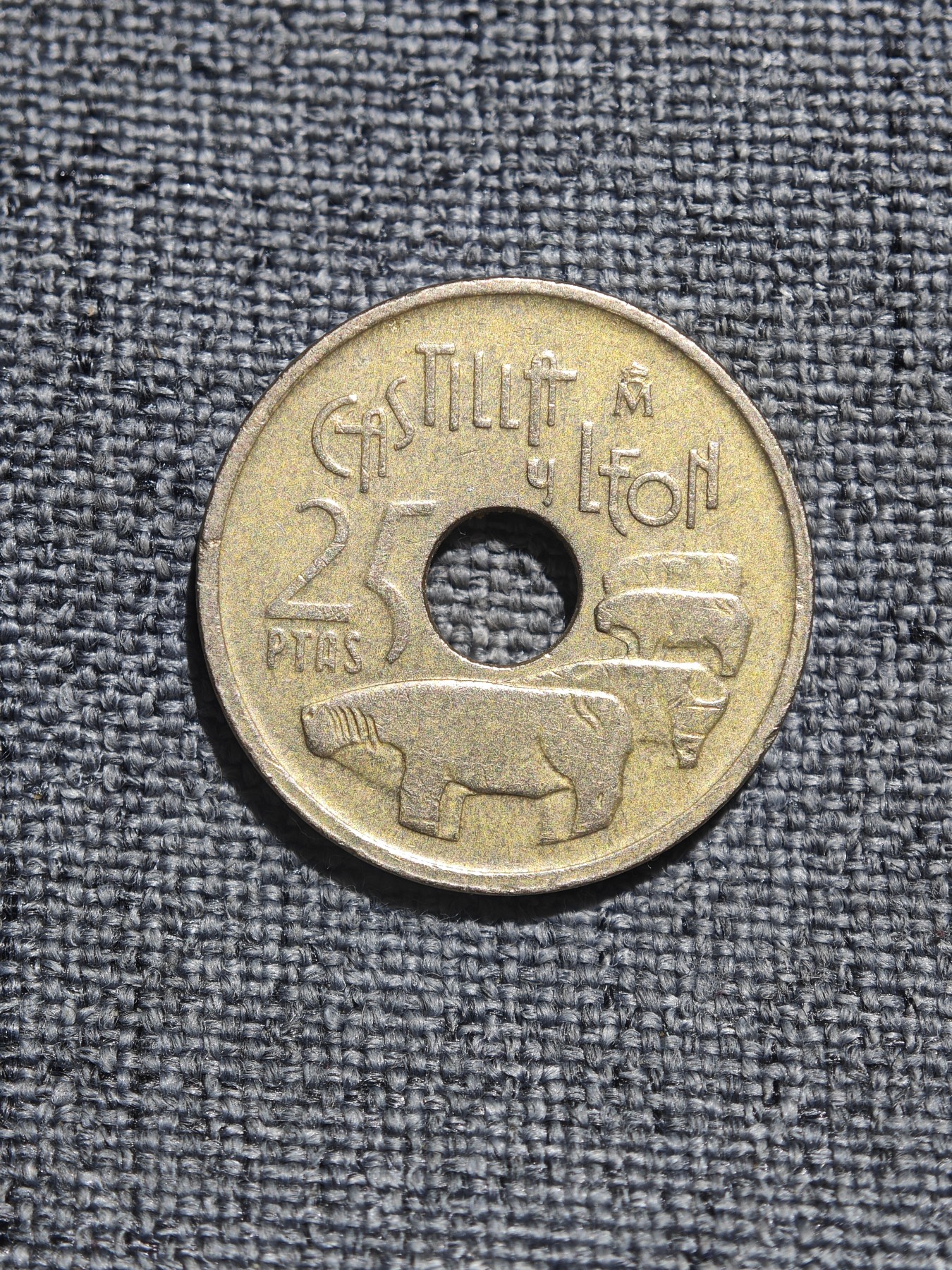 外国硬币收藏店第4期 西班牙1995年25比塞塔中孔纪念币