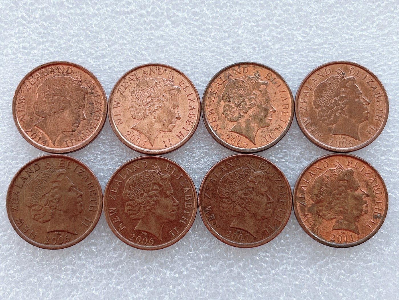 全场一元起拍 世界钱币散币、银币专场 第45期 新西兰10分硬币8枚 毛利人面具