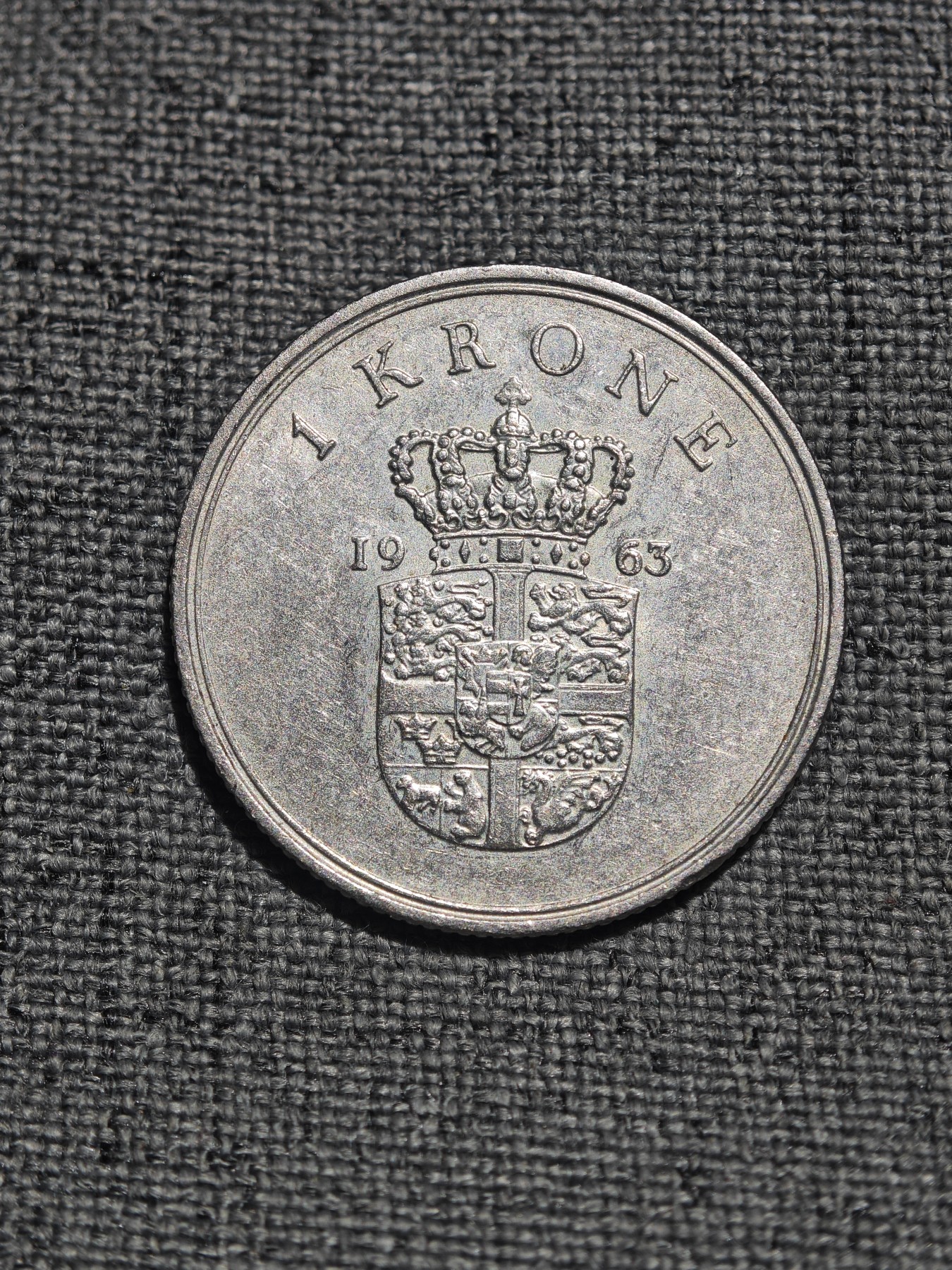 外国硬币收藏店第4期 丹麦1963年弗雷德里克九世1克朗