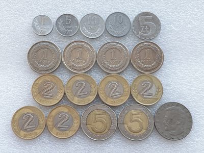 全场一元起拍 世界钱币散币、银币专场 第45期 波兰共和国硬币 含8枚双色双金属币