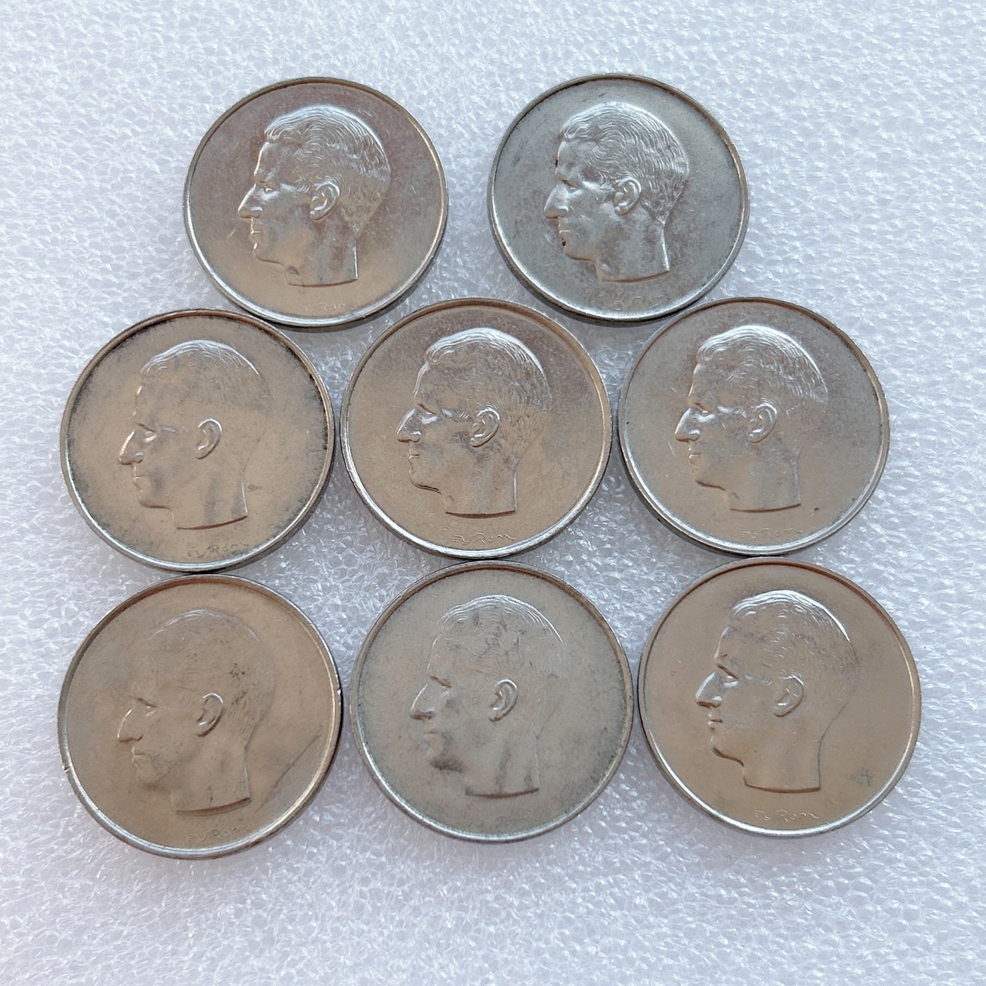 全场一元起拍 世界钱币散币、银币专场 第45期 比利时10法郎硬币 8枚