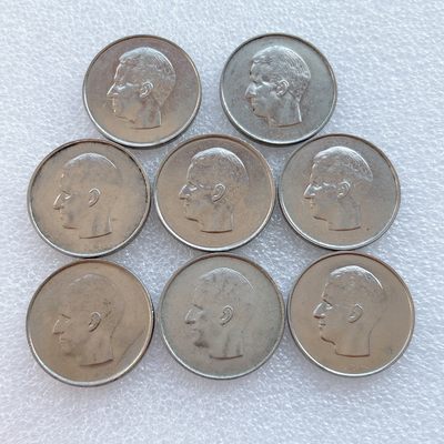 全场一元起拍 世界钱币散币、银币专场 第45期 比利时10法郎硬币 8枚