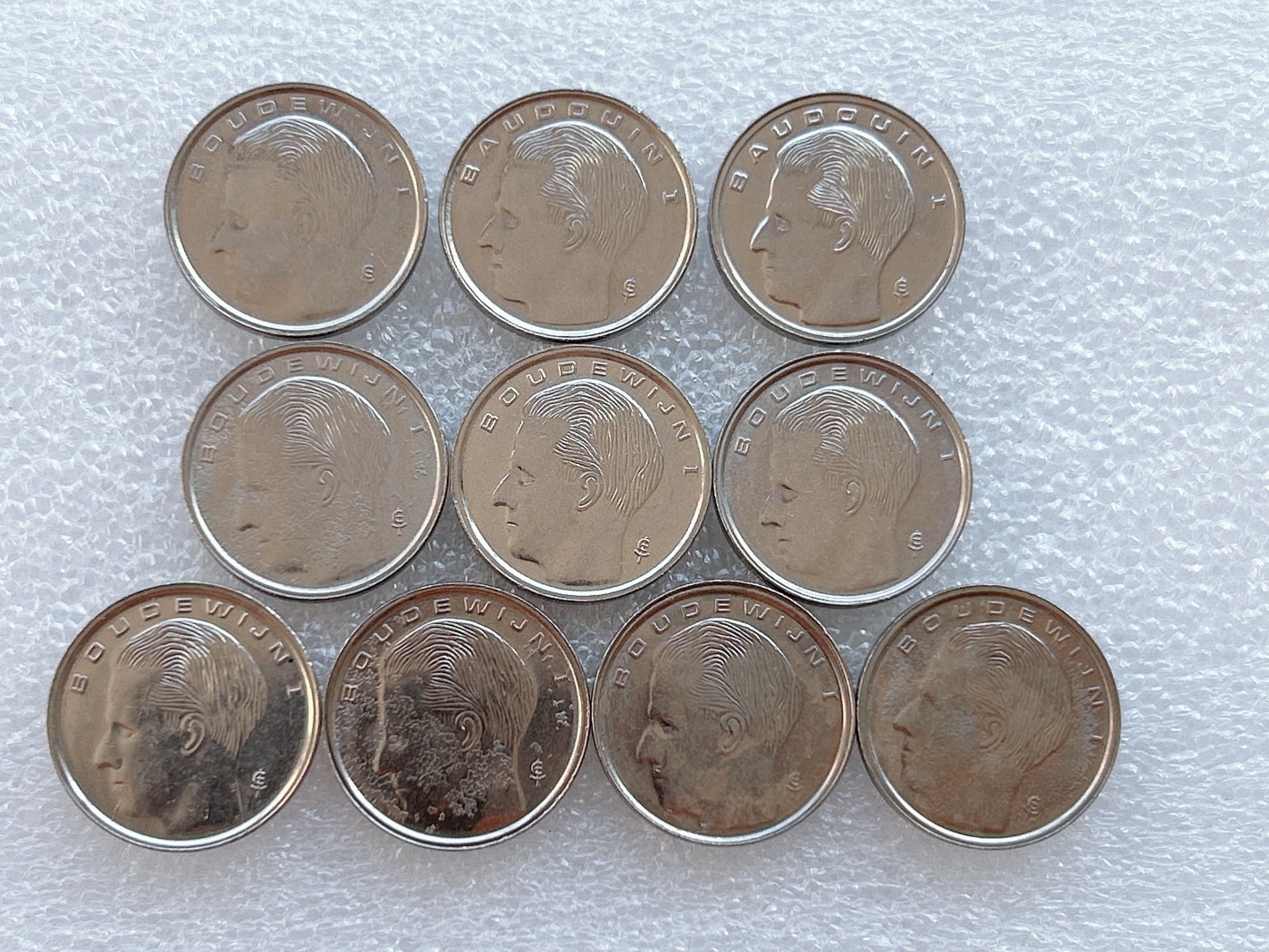 全场一元起拍 世界钱币散币、银币专场 第45期 比利时1法郎 两个版 10枚