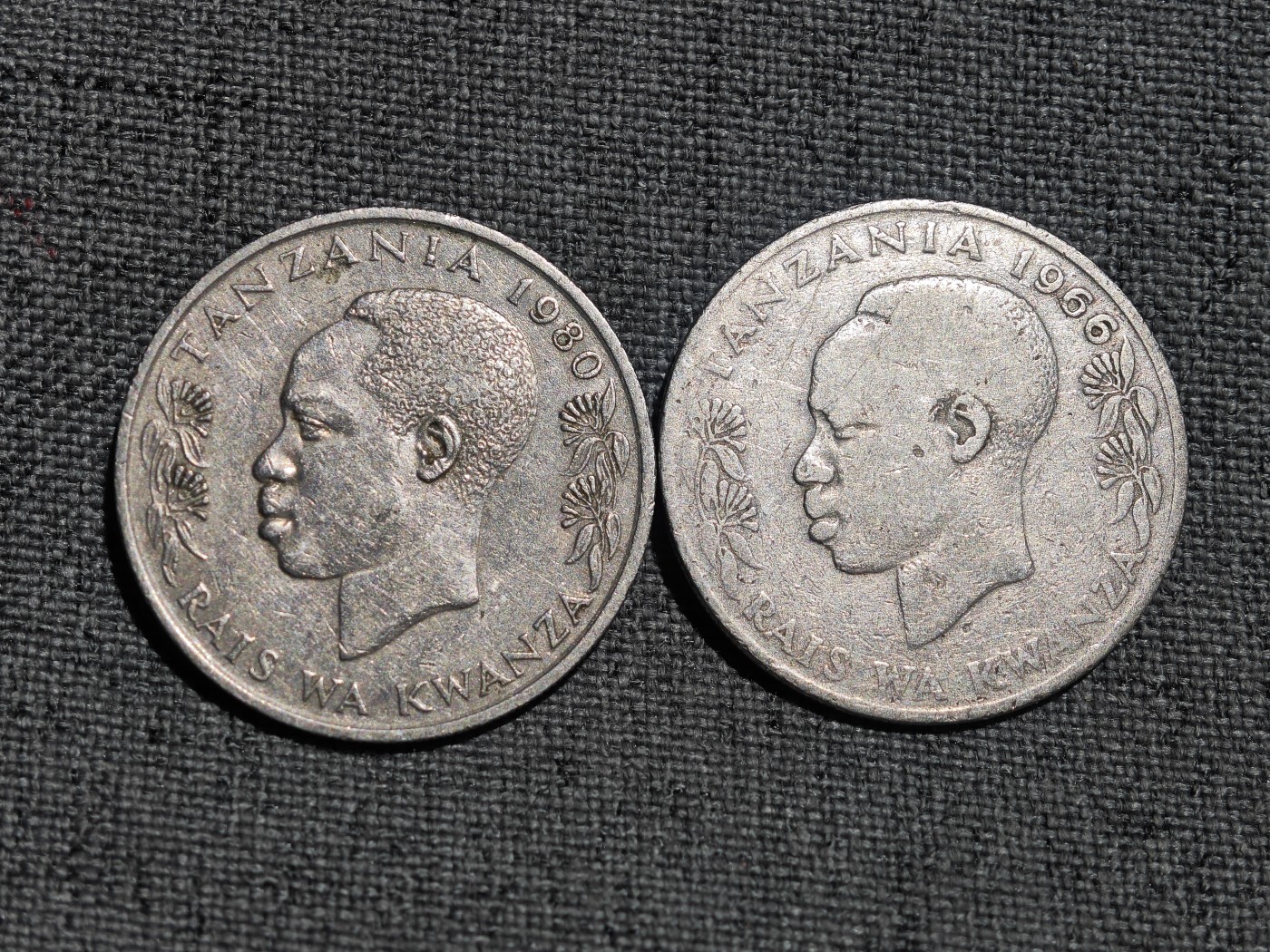 外国硬币收藏店第4期 坦桑尼亚1966、1980年1先令2枚
