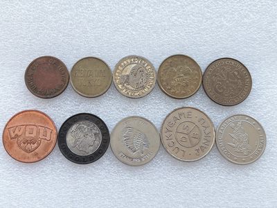 全场一元起拍 世界钱币散币、银币专场 第45期 各国代币、章 10枚