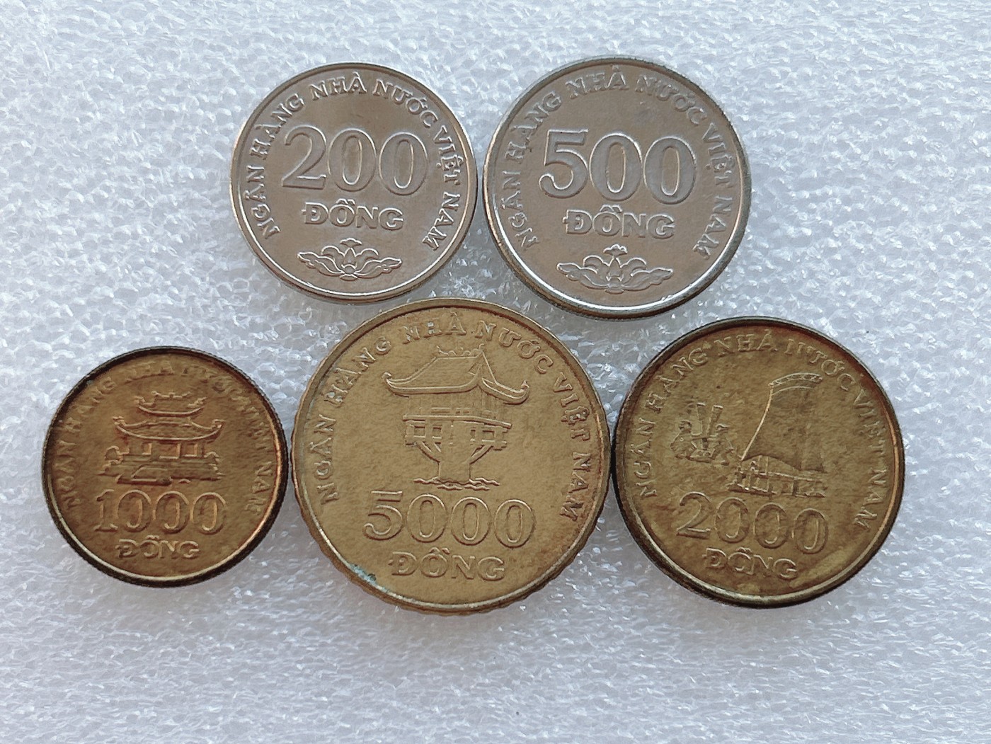 全场一元起拍 世界钱币散币、银币专场 第45期 越南 全套5枚硬币 2003年