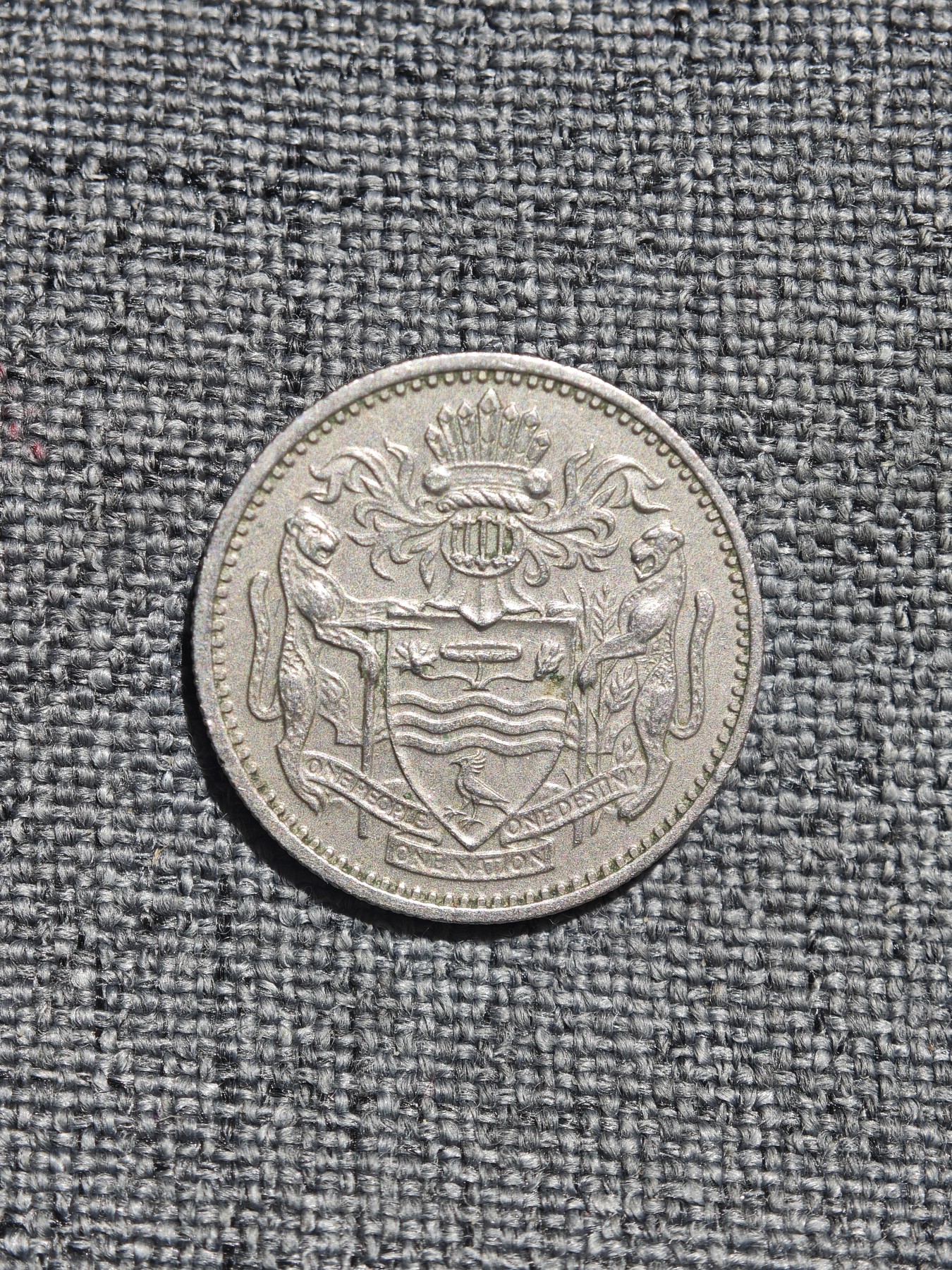 外国硬币收藏店第4期 少见圭亚那1967年国徽双鸟10分