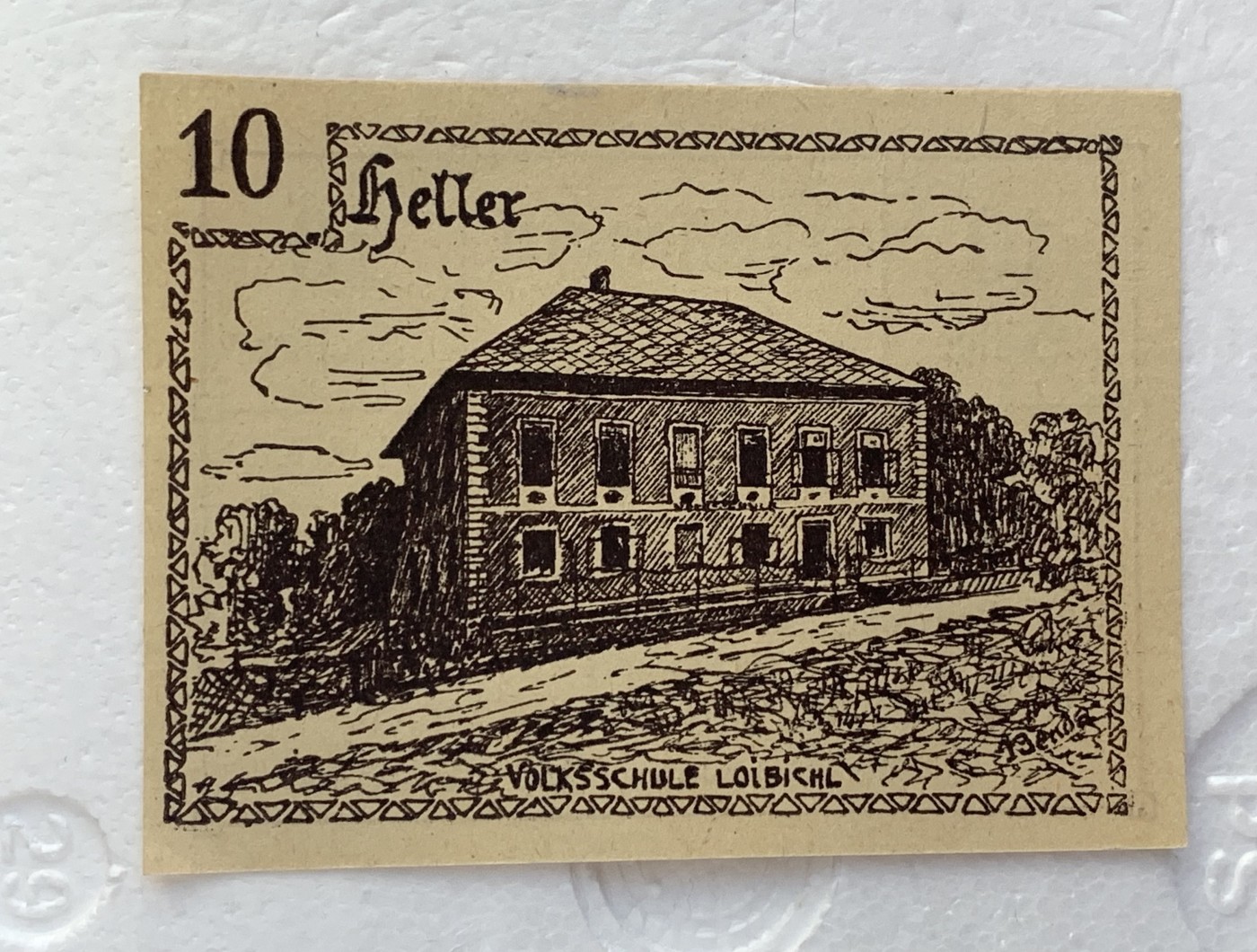 瓶子🏺散币纸币第3期   奥地利德紧时期1920年10赫勒纸币