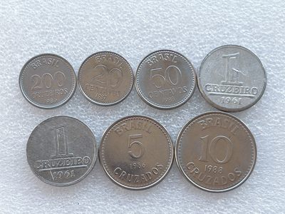 全场一元起拍 世界钱币散币、银币专场 第45期 巴西硬币7枚