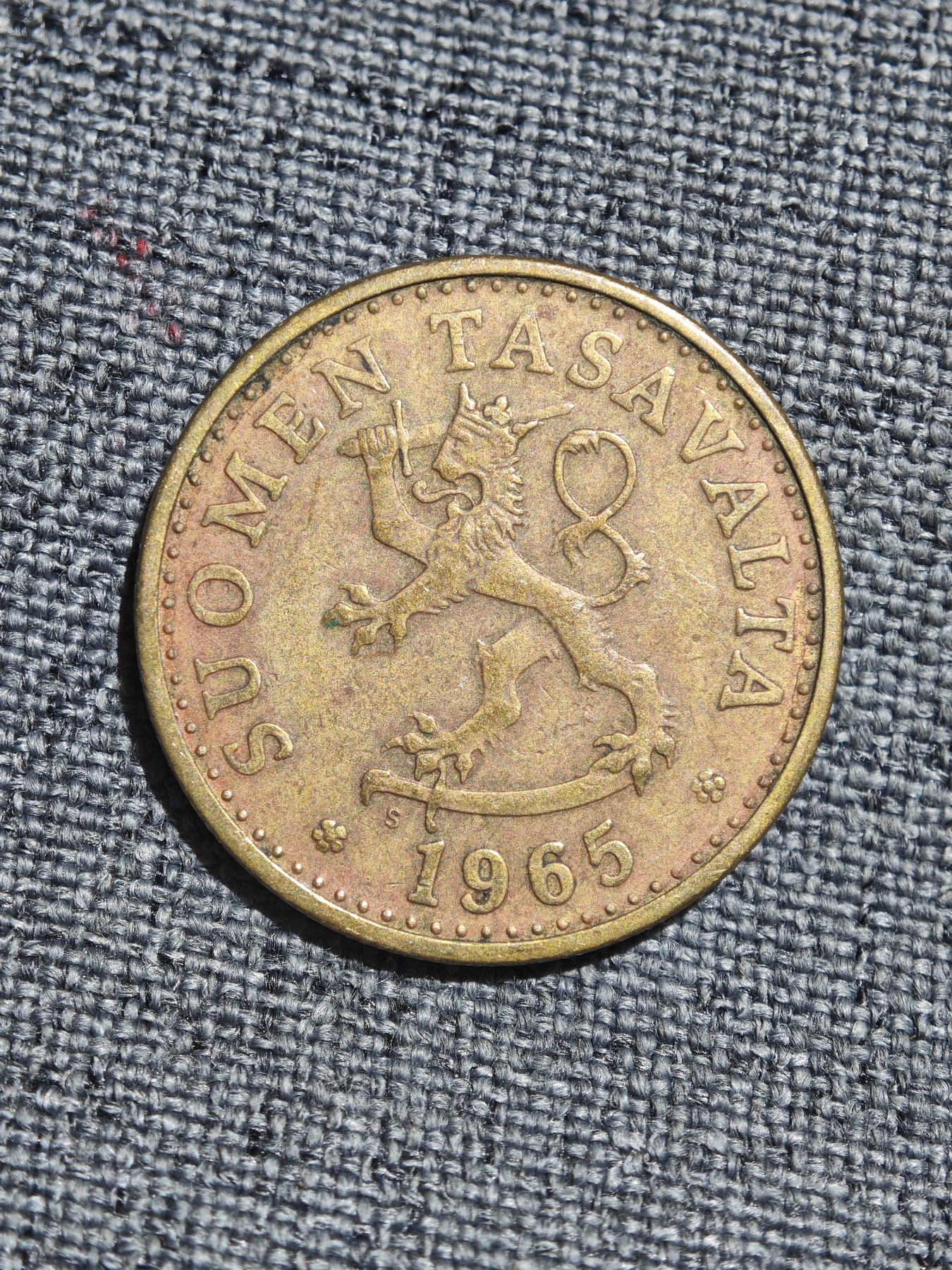 外国硬币收藏店第4期 芬兰1965年老版20芬尼铜币