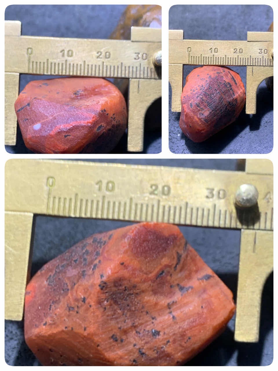 精美柿子红南红玛瑙原石一颗