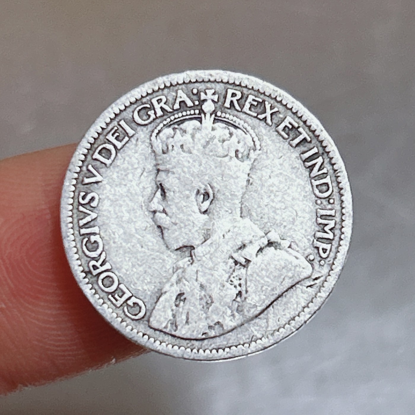 全场一元起拍 银币专场 第47期 1919年乔治五世加拿大10分老银币 重2.3g