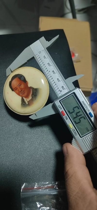 毛主席像章专场 🔥🔥胶皮海绵章🔥🔥毛主席像章，54.5毫米，中年分头像