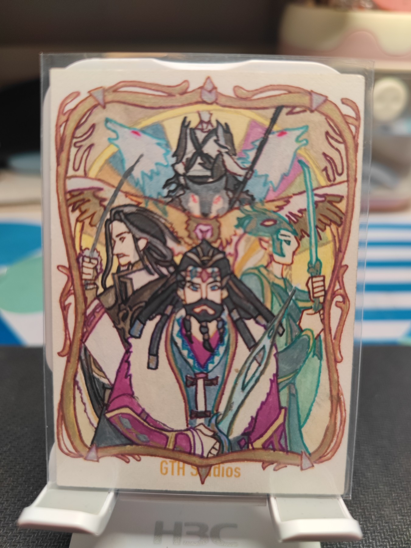 妖精的尾巴卡牌拍卖第七场 手绘卡一张，画师:氯行星