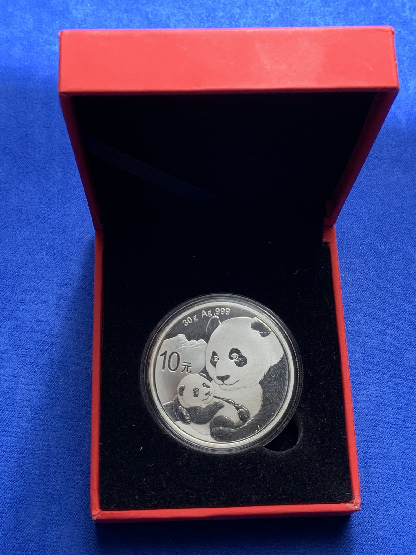 《竞宝斋》第222场-周日，周一 2场 (全场包邮) 2019年中国熊猫10元银币 999银 30克