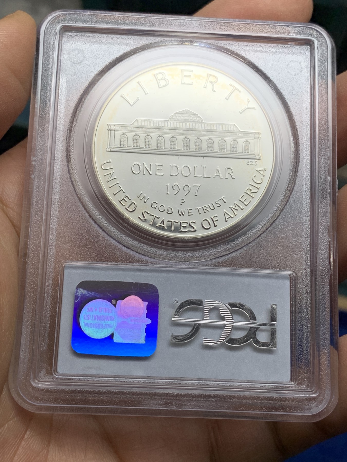 《竞宝斋》第222场-周日，周一 2场 (全场包邮) PCGS-PR69DCAM 美国1997年植物园纪念精制银币