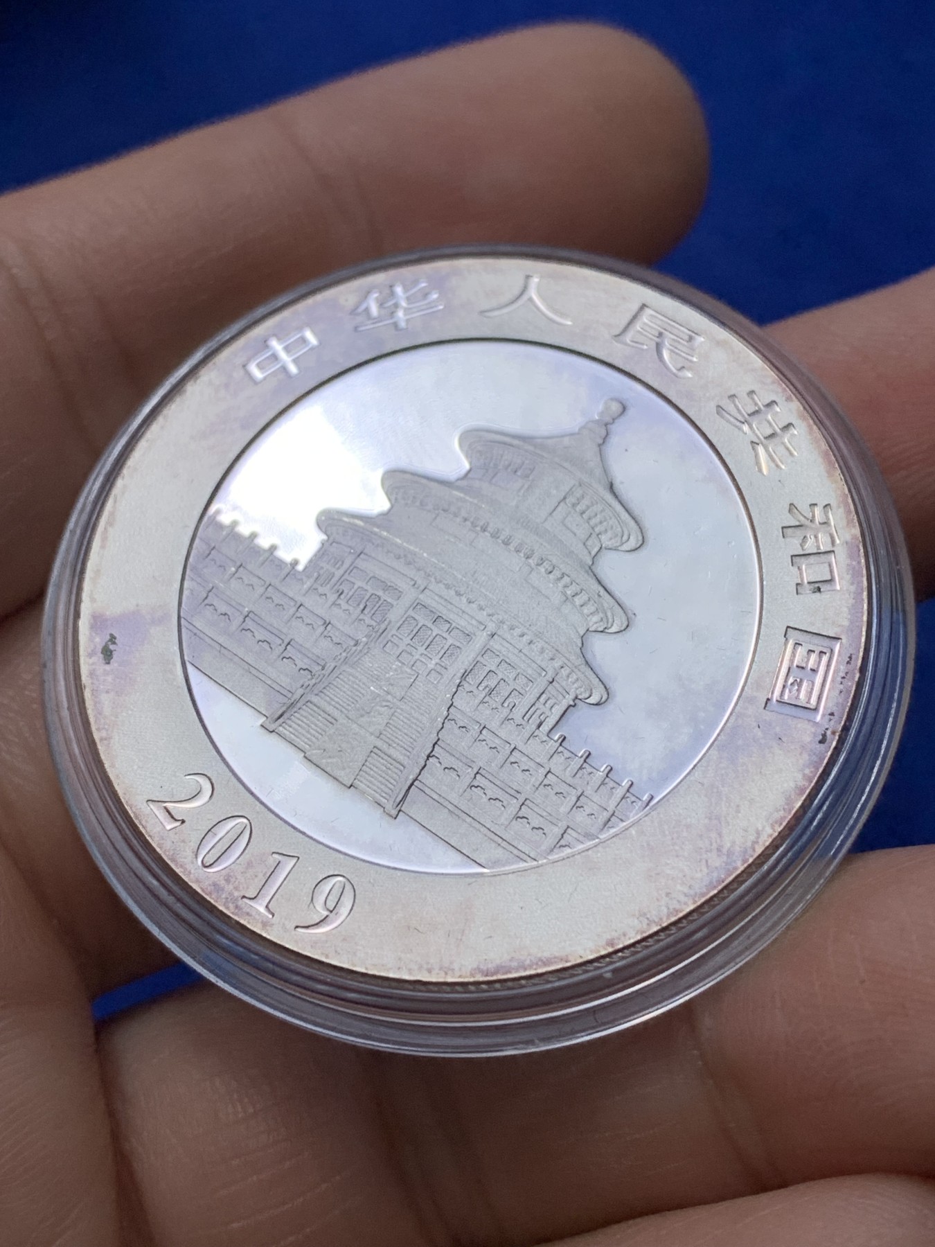 《竞宝斋》第222场-周日，周一 2场 (全场包邮) 2019年中国熊猫10元银币 999银 30克