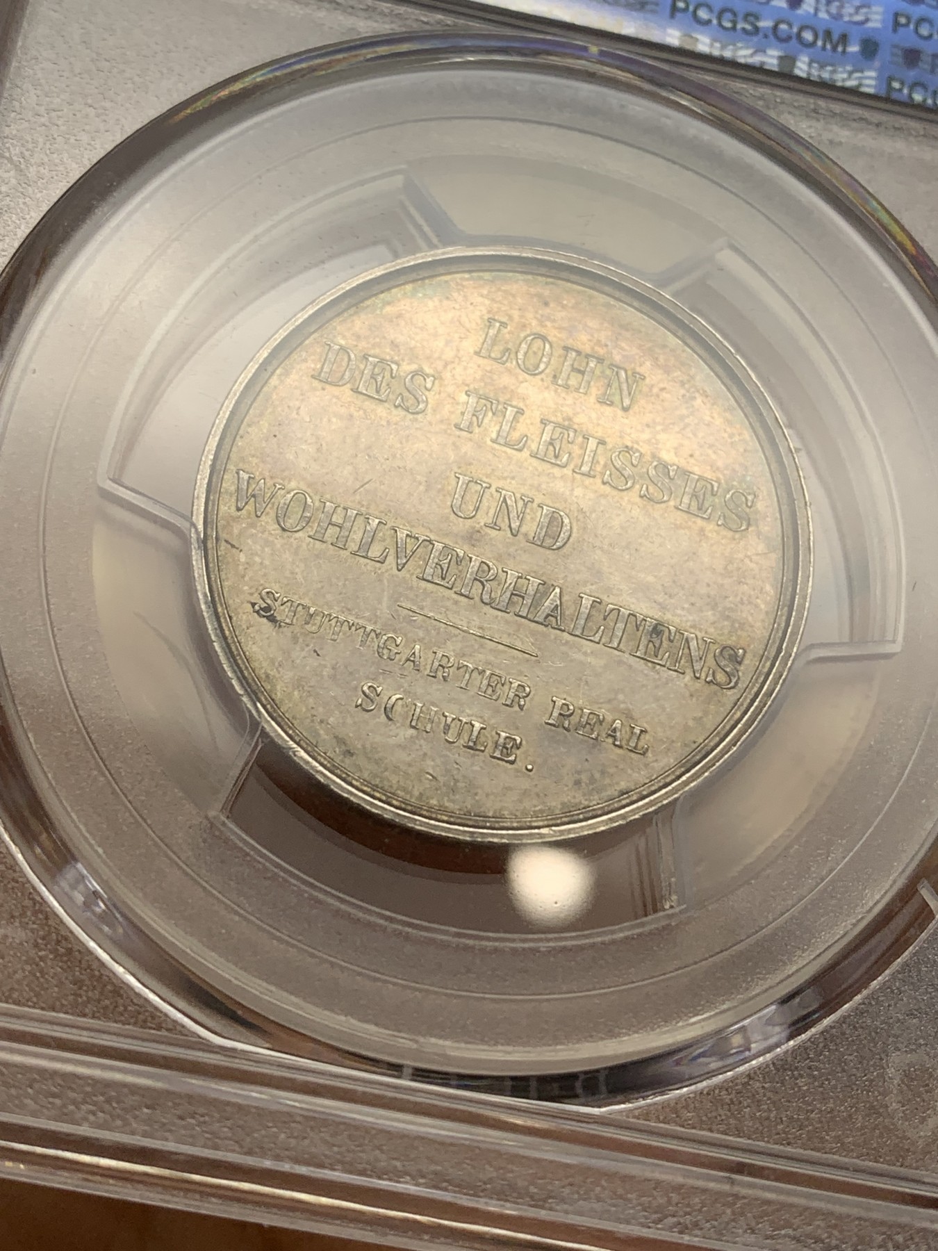 《竞宝斋》第222场-周日，周一 2场 (全场包邮) PCGS SP55 德国1871勤勉的斯图加特天使银章