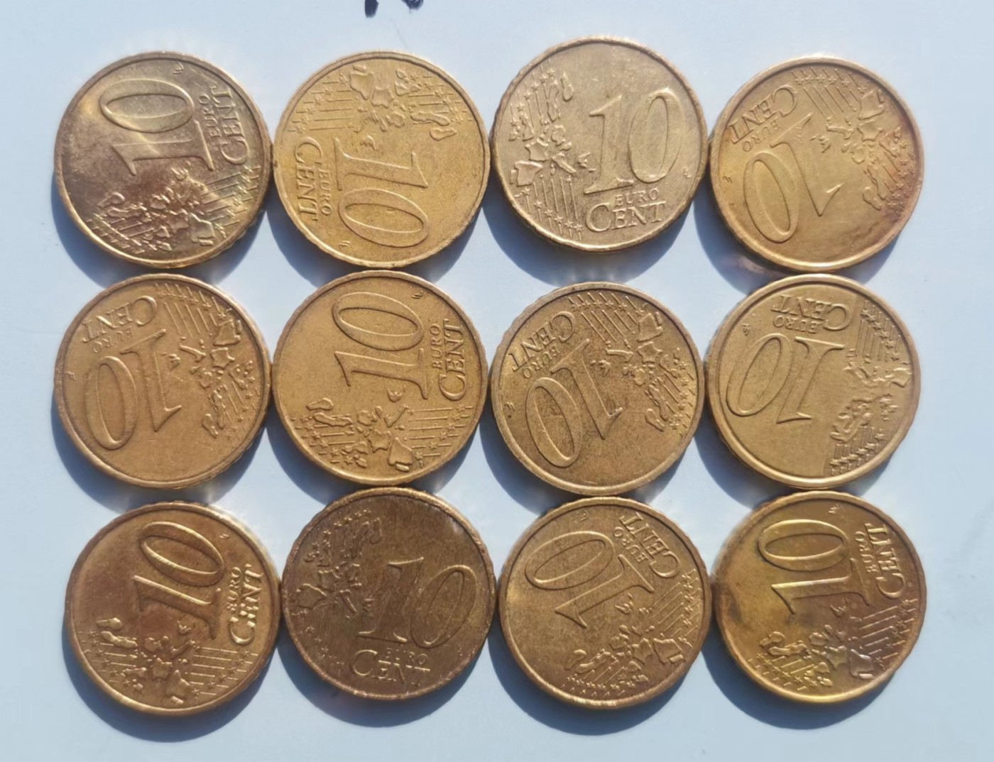 【易洋钱喜】第26场 国外硬币专场 10欧分硬币一组12枚