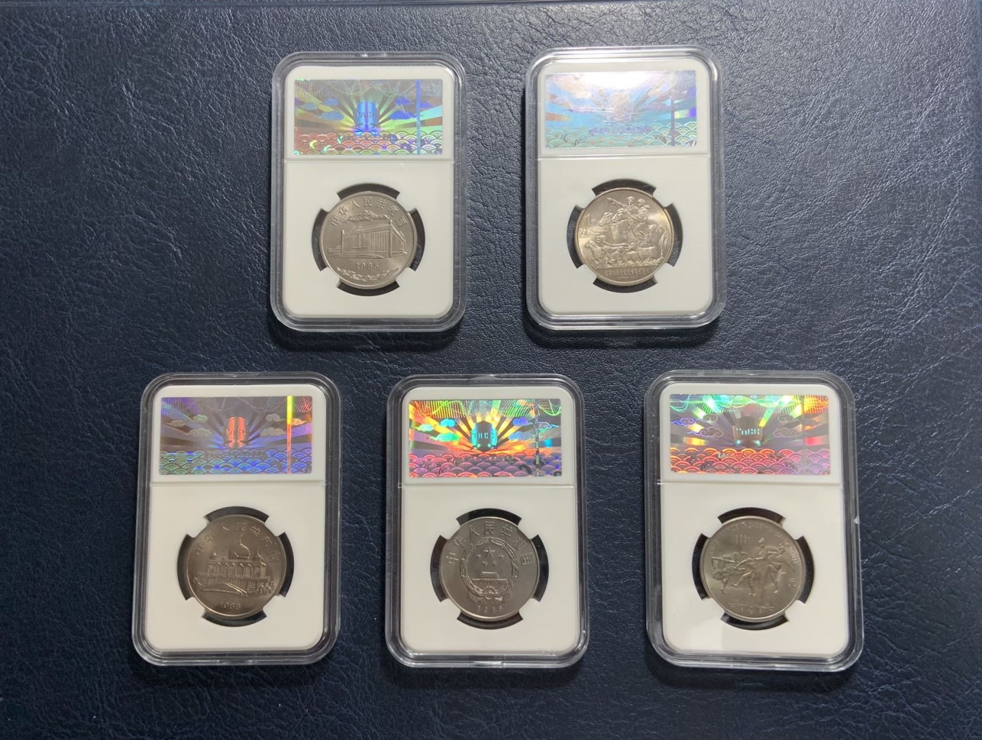 收藏联盟Quantum Auction 第310期拍卖 (已更新) 中华人民共和国西藏，新疆，内蒙，广西和宁夏自治区成立周年纪念币1元 TACC封装