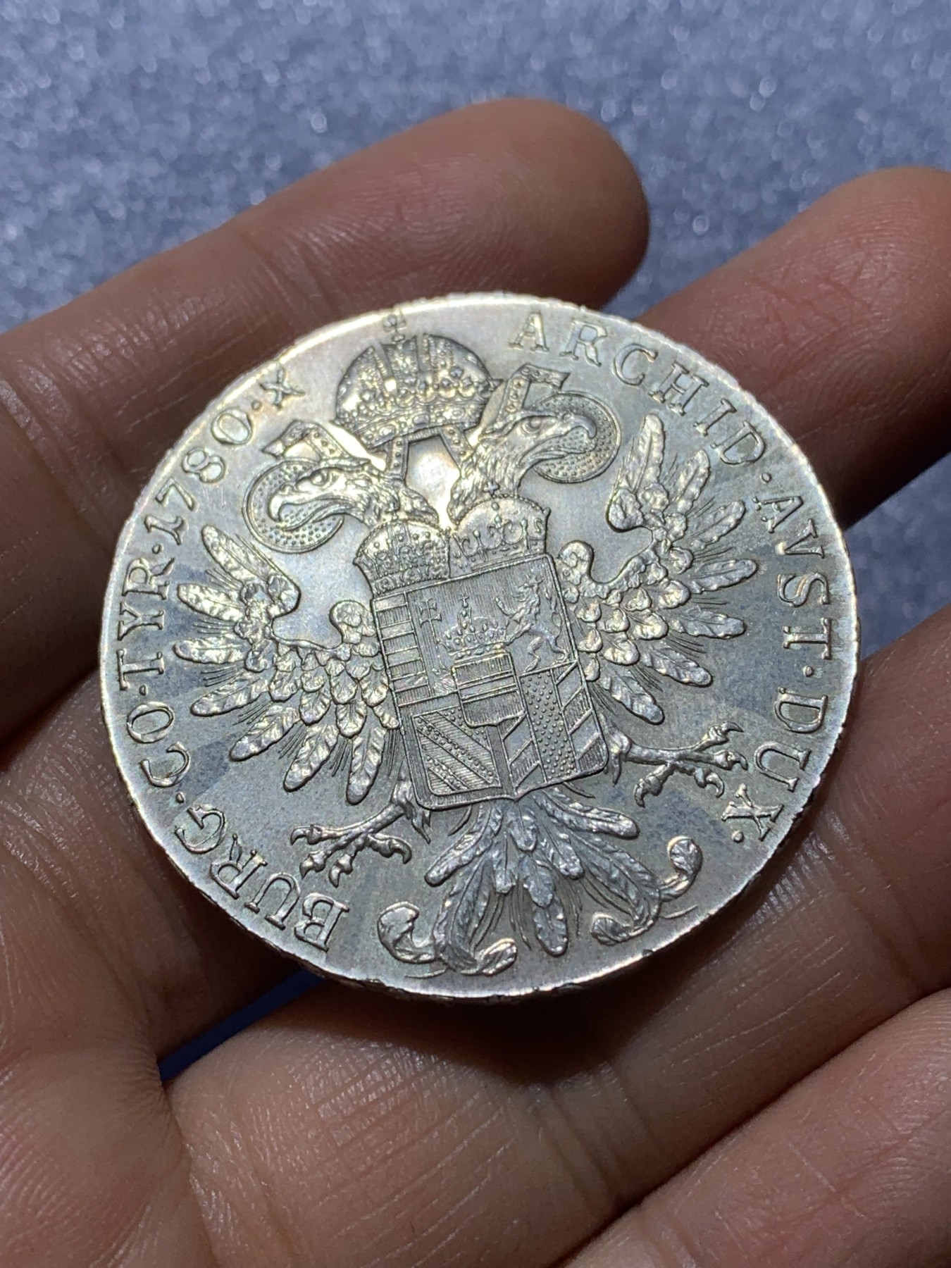 《竞宝斋》第222场-周日，周一 2场 (全场包邮) 奥地利1780年官方后铸大奶妈银币