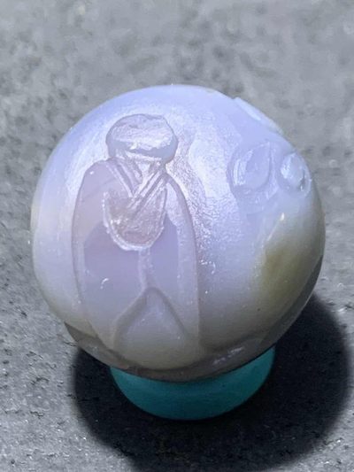 精品冰透高玉化药师玛瑙手工雕刻无相佛珠子一颗。 - 精品冰透高玉化药师玛瑙手工雕刻无相佛珠子一颗。