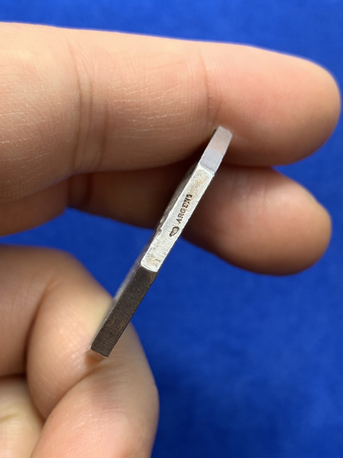 《竞宝斋》第222场-周日，周一 2场 (全场包邮) 法国1844八角银质代币，波尔多海上保险公司，边铭丰饶角ARGENT，稀有，重量18.57g，直径34.5mm