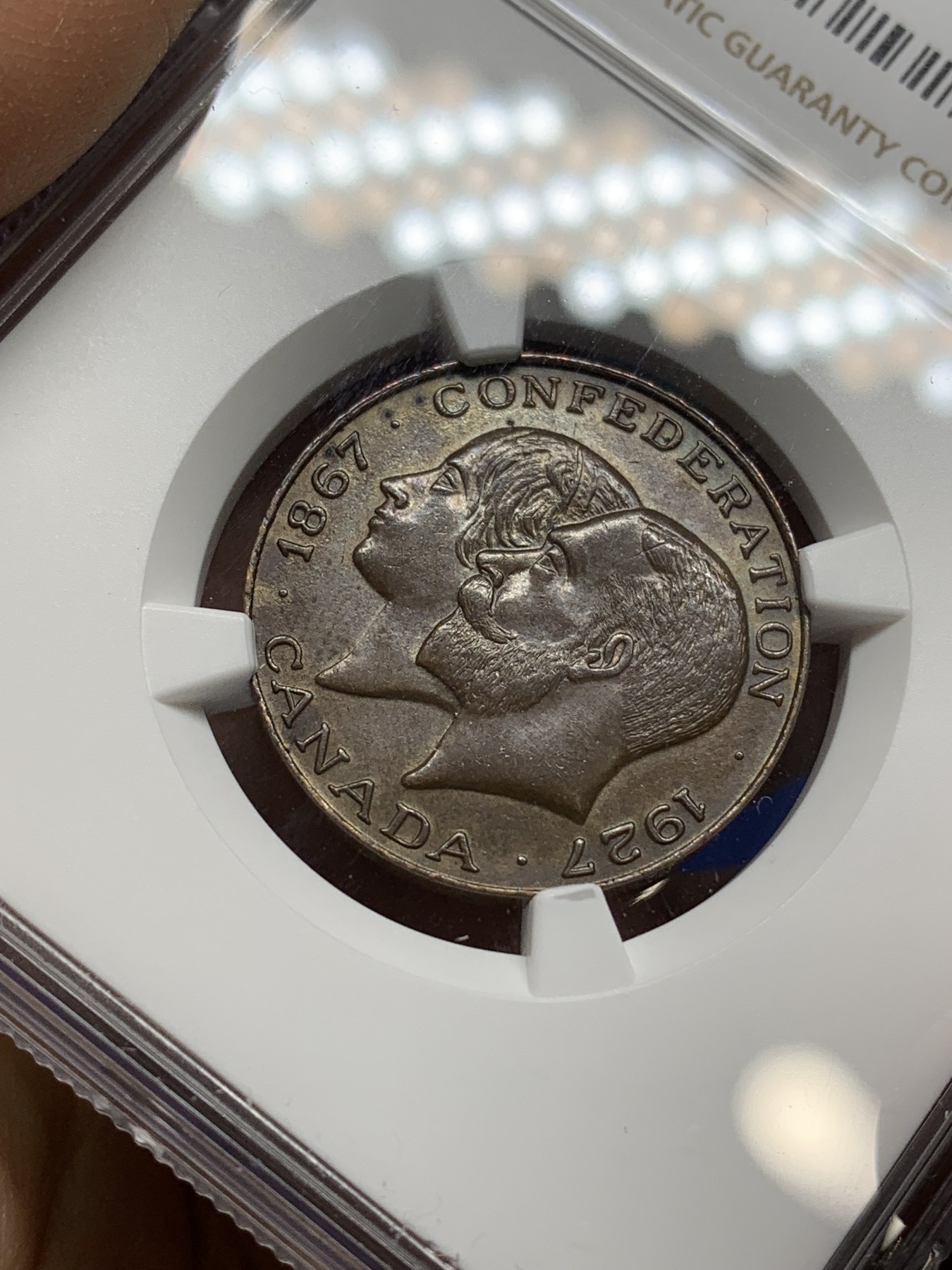 《竞宝斋》第222场-周日，周一 2场 (全场包邮) NGC-MS63 1927年英国纪念铜章，伯明翰铸造，此枚为亚军分，更高分数仅1枚