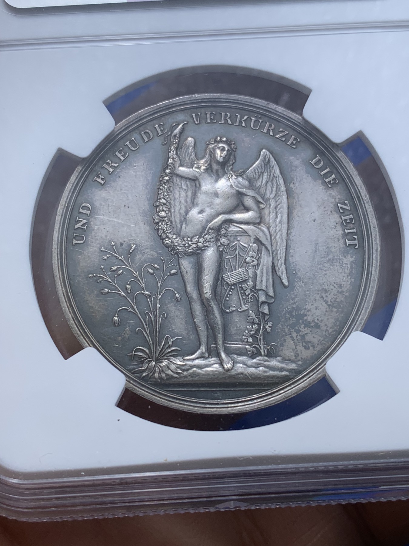 《竞宝斋》第222场-周日，周一 2场 (全场包邮) NGC-UNCD 德国 19世纪 医学银章 很漂亮的设计 老包浆