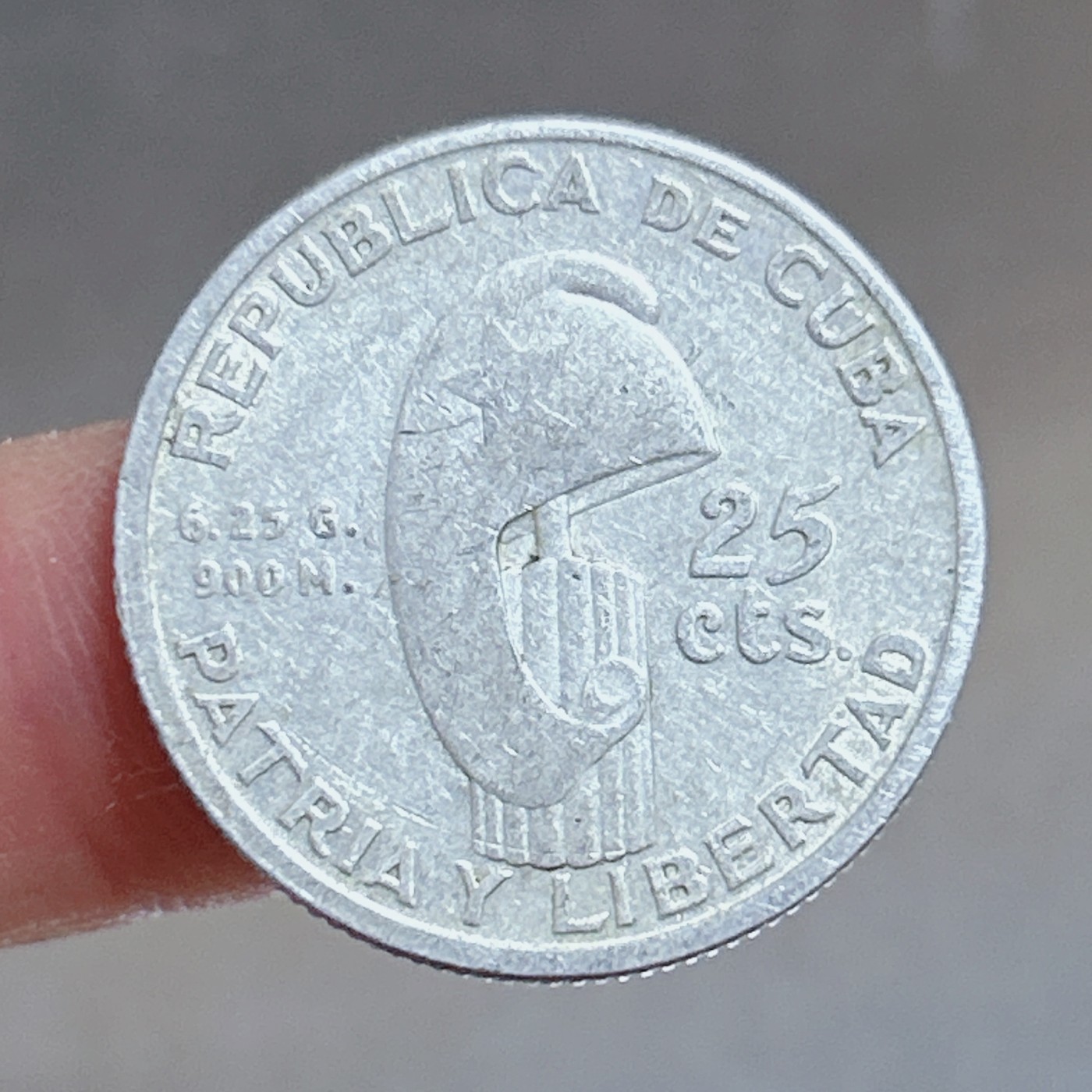 全场一元起拍 银币专场 第47期 美洲国家古巴1953年何塞·马蒂诞辰百年25分银币6.25克900银美品